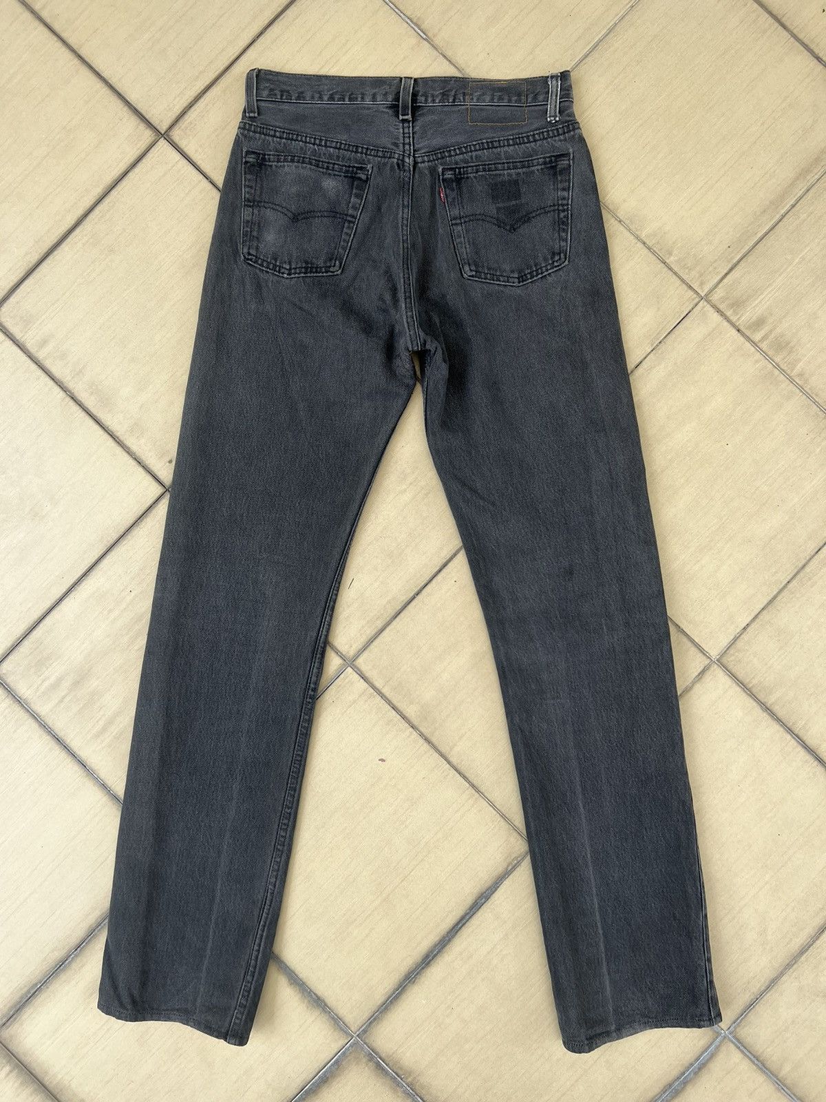 Levi's Vintage 80s Levi’s 501 Distressed Fade Black Denim Jeans Size US 30 / EU 46 - 2 Thumbnail