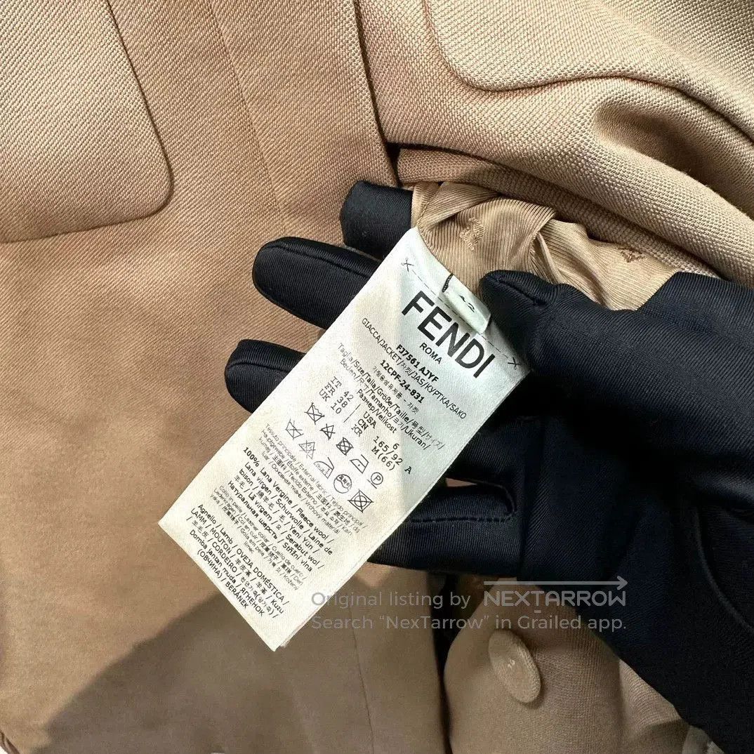 Fendi Fendi 2024FW Wool Shearling Collar Coat. Size US L / EU 52-54 / 3 - 6 Thumbnail