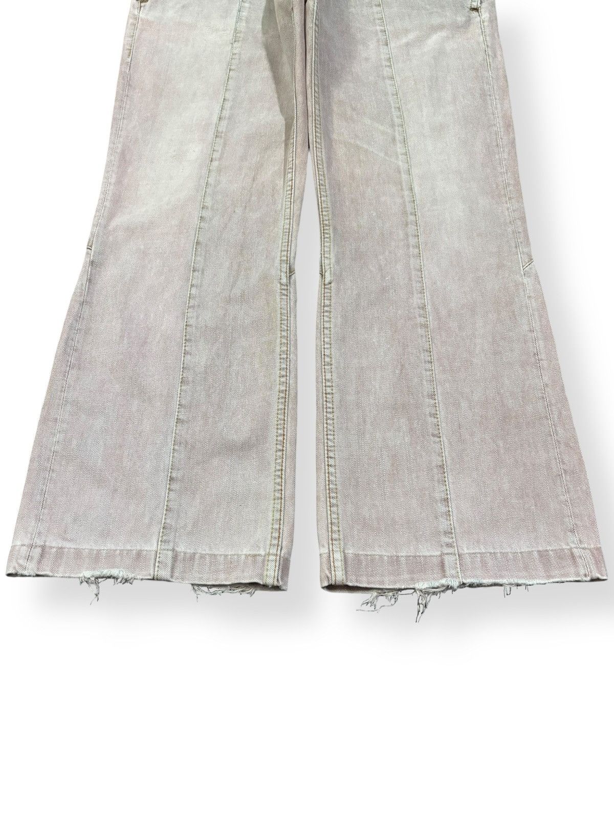Tornado Mart Nicole Club Python Skin Bootcut Flare Distress Grunge Jeans Size US 33 - 6 Thumbnail