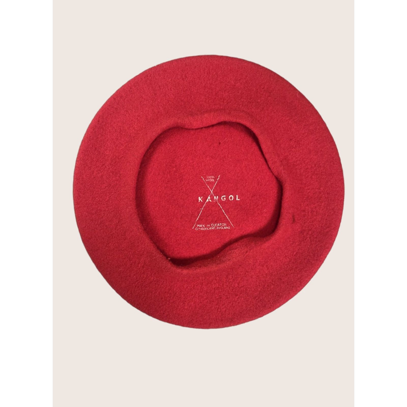 Kangol VINTAGE Kangol Beret 100% Wool Red Classic Britain Adult Unisex 70s 80s Hip Hop UK Red Beret Size ONE SIZE - 1 Thumbnail
