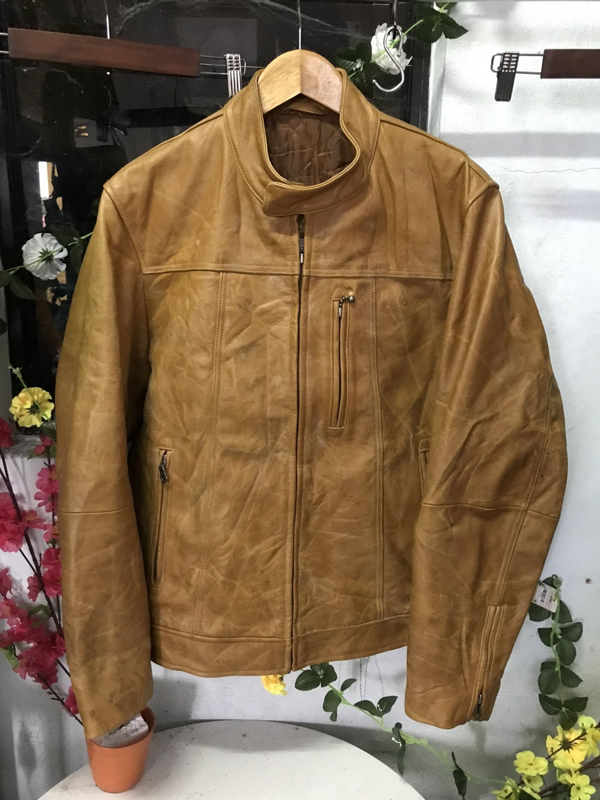 Leather × Uniqlo RARE LEATHER JACKET UNIQLO Size US L / EU 52-54 / 3 - 1 Thumbnail