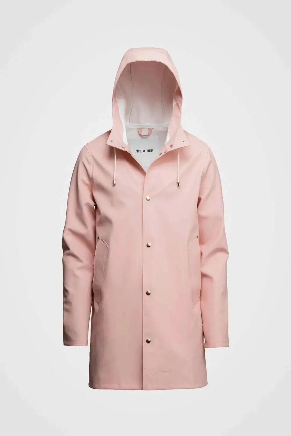 Stutterheim Mosebacke Pale Pink Hooded Raincoat