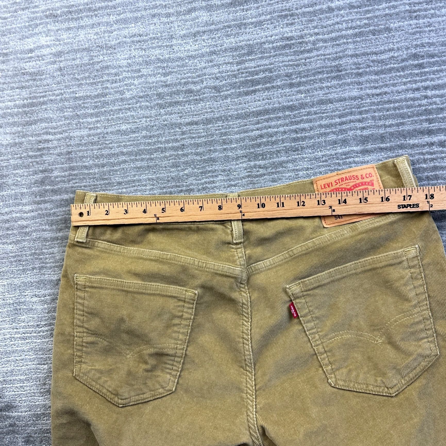 Levi's Levis 541 Corduroy Pants 34x30 Beige Tan Athletic Fit Chino Bottoms Slacks Mens Size US 34 / EU 50 - 6 Thumbnail