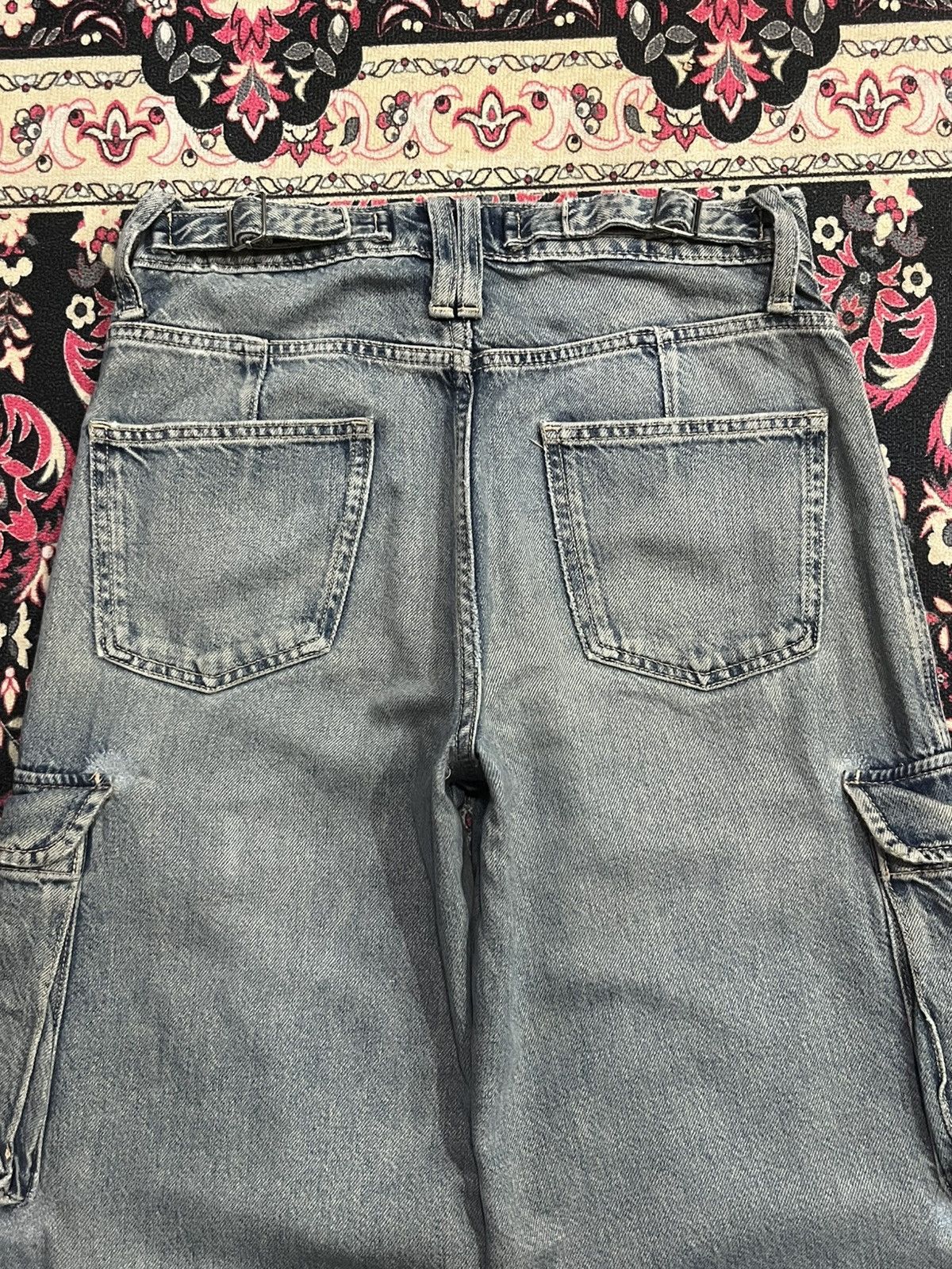 Tripp NYC Vintage Zara Tactical Cargo Grey Washed Baggy Jeans Size US 28 / EU 44 - 9 Thumbnail