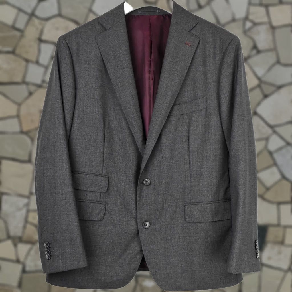 Suitsupply Suitsupply Lazio Suit Men's XL / W42 Single Breasted Wool Notch Lapel 2 in 1 Grey, 2 Piece, Regular Fit Mens Size 46R - 1 Thumbnail