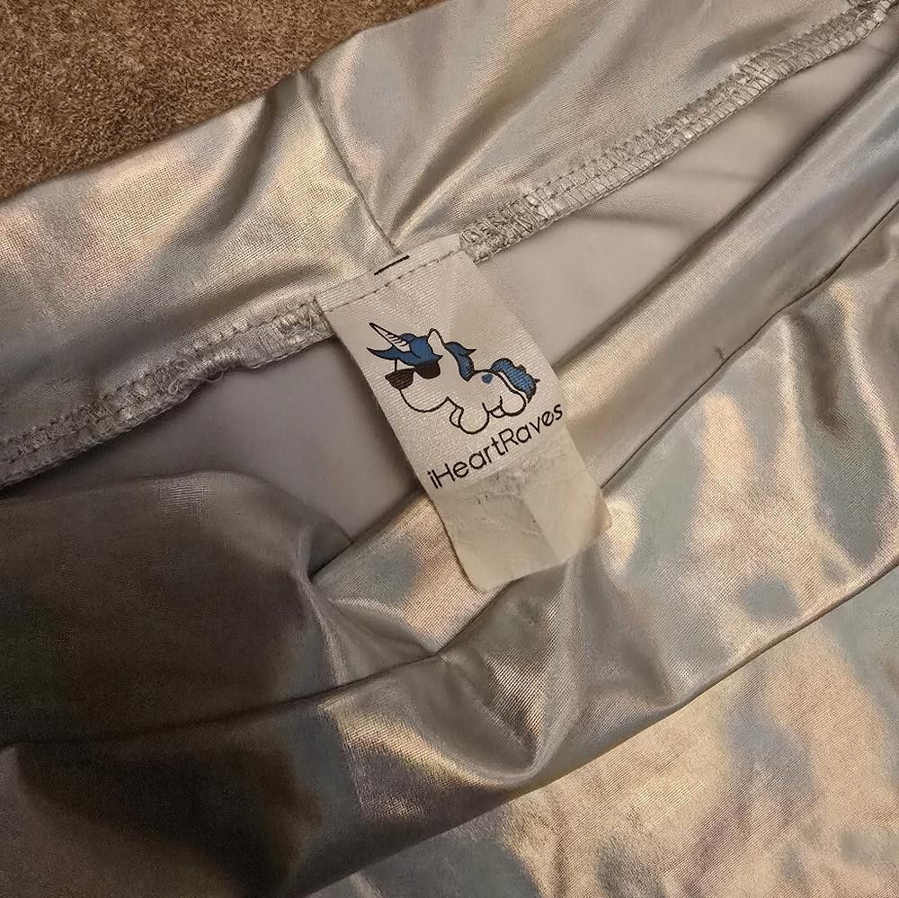 Designer Silver Metallic iHeartRaves Booty Bottoms Size ONE SIZE - 3 Thumbnail