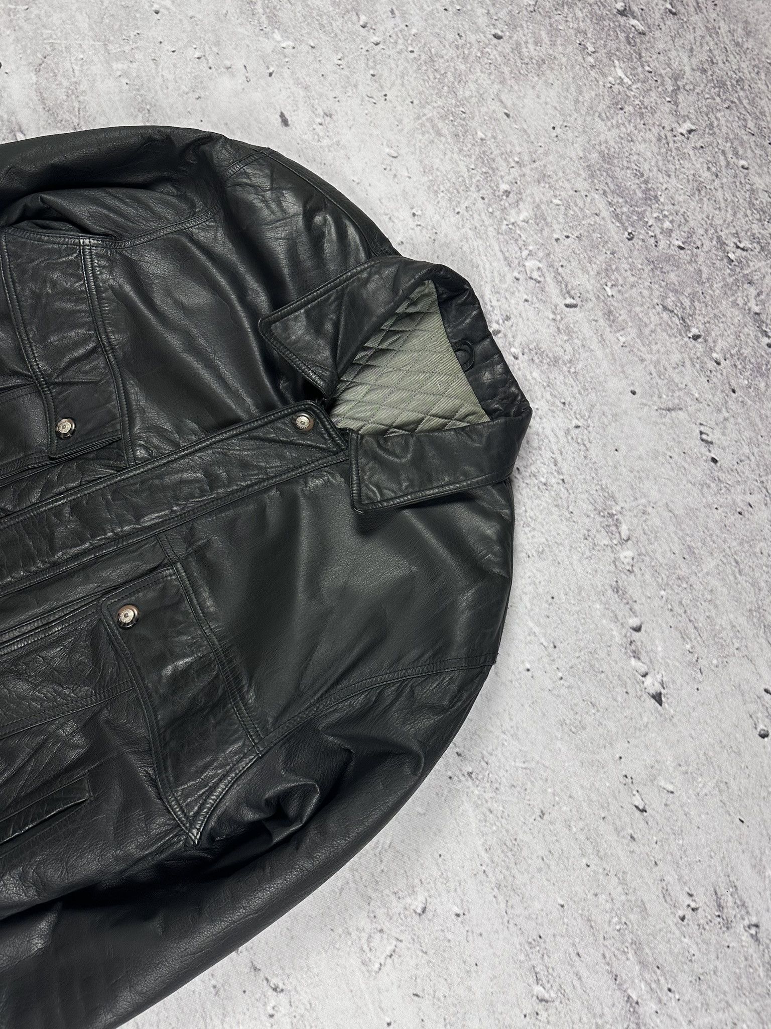 Vintage Vintage avant garde opium leather pilot jacket Size US L / EU 52-54 / 3 - 2 Thumbnail