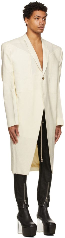 image of Rick Owens Ss22 Fogachine Natural Jumbo Tatlin Coat Size 50, Men's