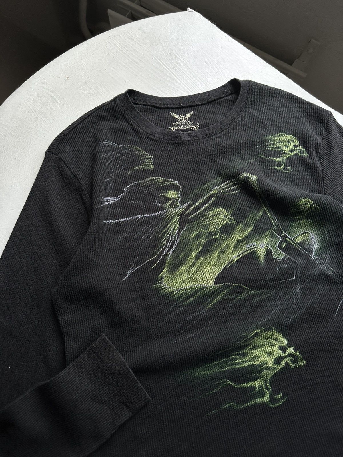 Other Vintage Y2K Fire Skull and Dragon Rock Tee Size US M / EU 48-50 / 2 - 5 Thumbnail