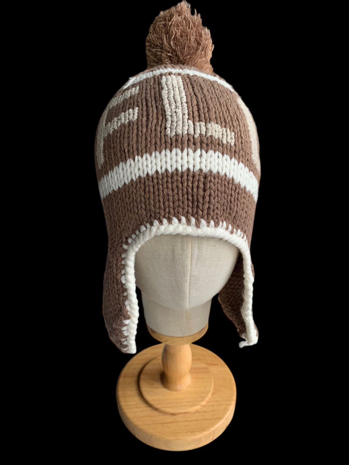 Japanese Brand × Kapital × Vintage FLOWER CIRCLE KNITTED WINTER SESSIONS EAR FLAP BEANIE HATS Size ONE SIZE - 3 Thumbnail
