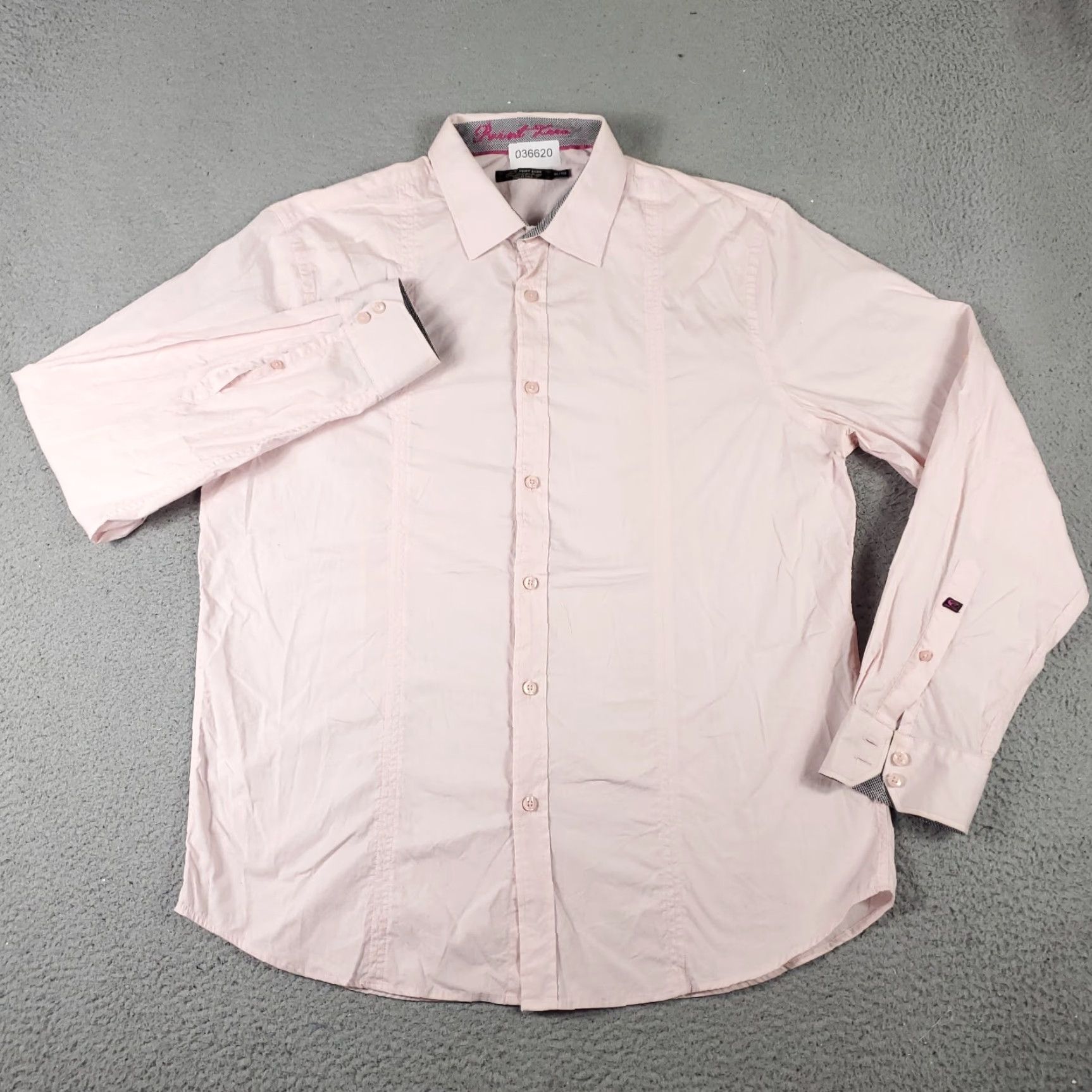 Point Zero Point Zero Shirt Mens XL Button-Up Long Sleeve Pink Casual Size US XL / EU 56 / 4 - 2 Thumbnail