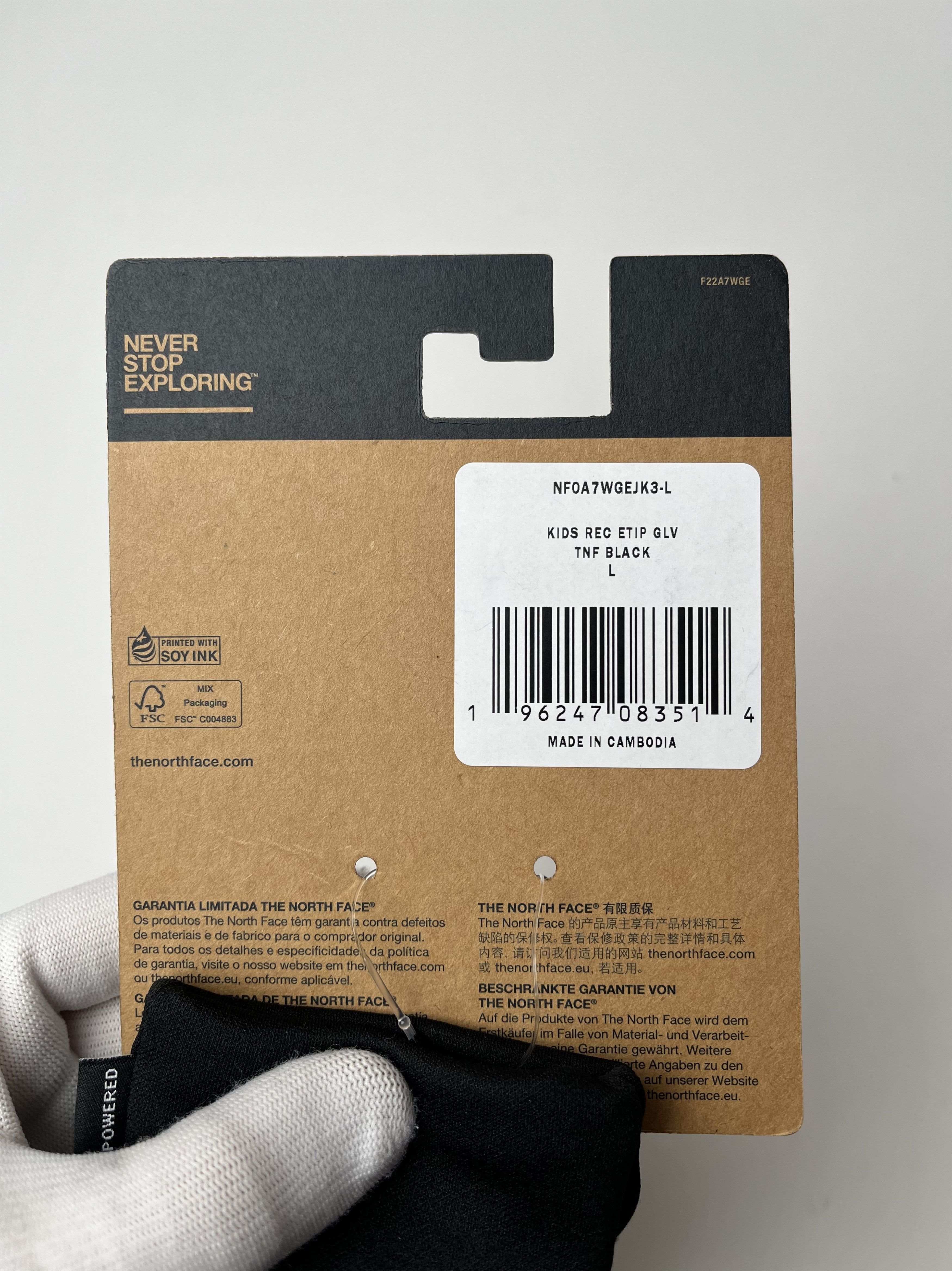 The North Face Gloves The North Face Etip Recycled for Kids Size 26 - 7 Thumbnail