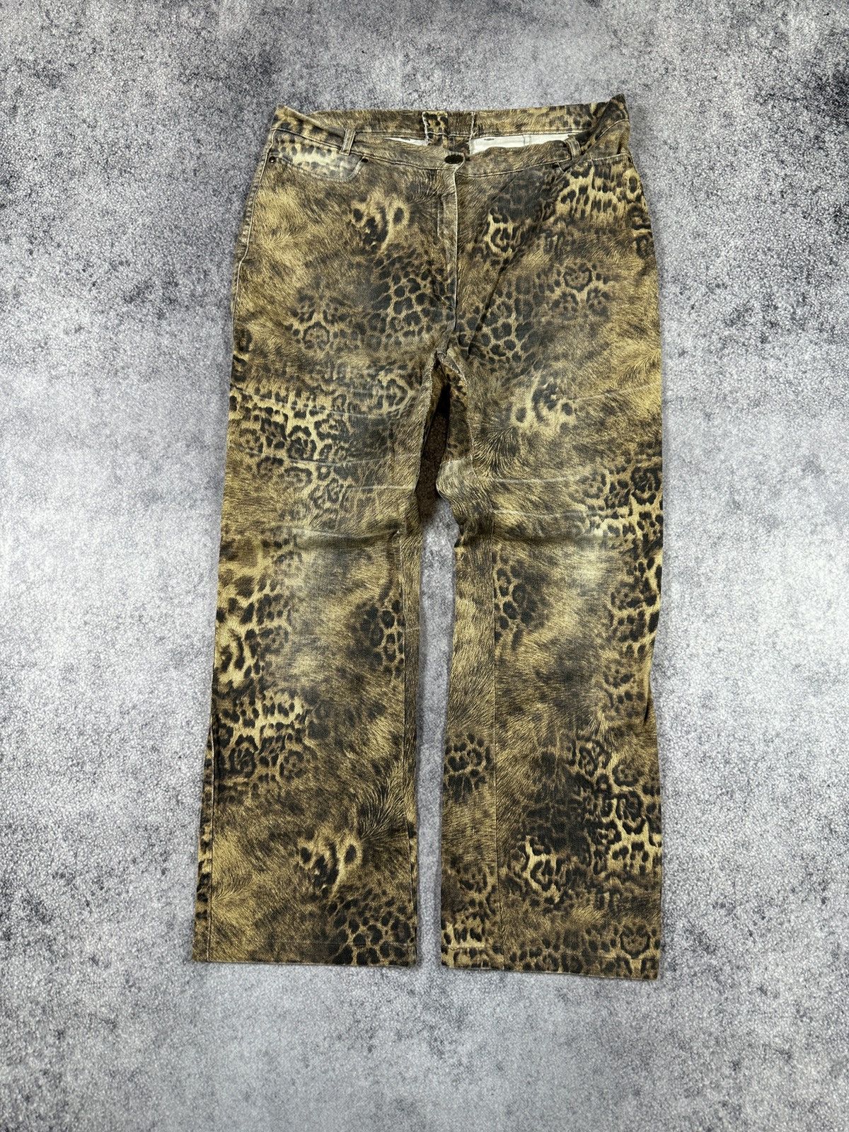 Vintage Y2K Leopard Pants 90s Avant Garde Streetwear ALT Women M Size 28" / US 6 / IT 42 - 2 Thumbnail