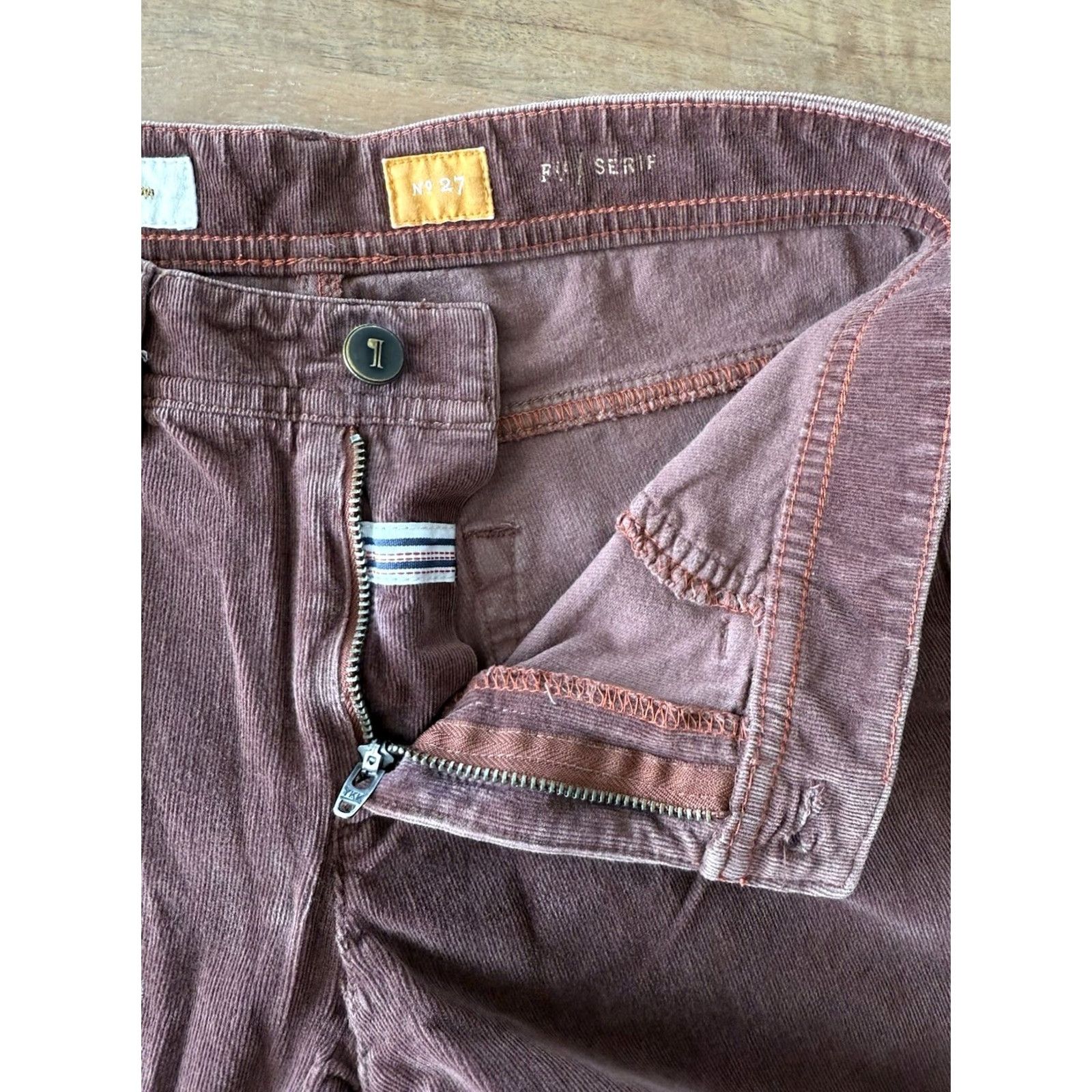 Vintage VINTAGE Pilcro & The Letterpress Corduroy Pants Corduroy Slim Womens 29x26.5 Faded Maroon 27 Skinny Inseam 26.5 Heels, Logo Size 27" / US 4 / IT 40 - 4 Thumbnail