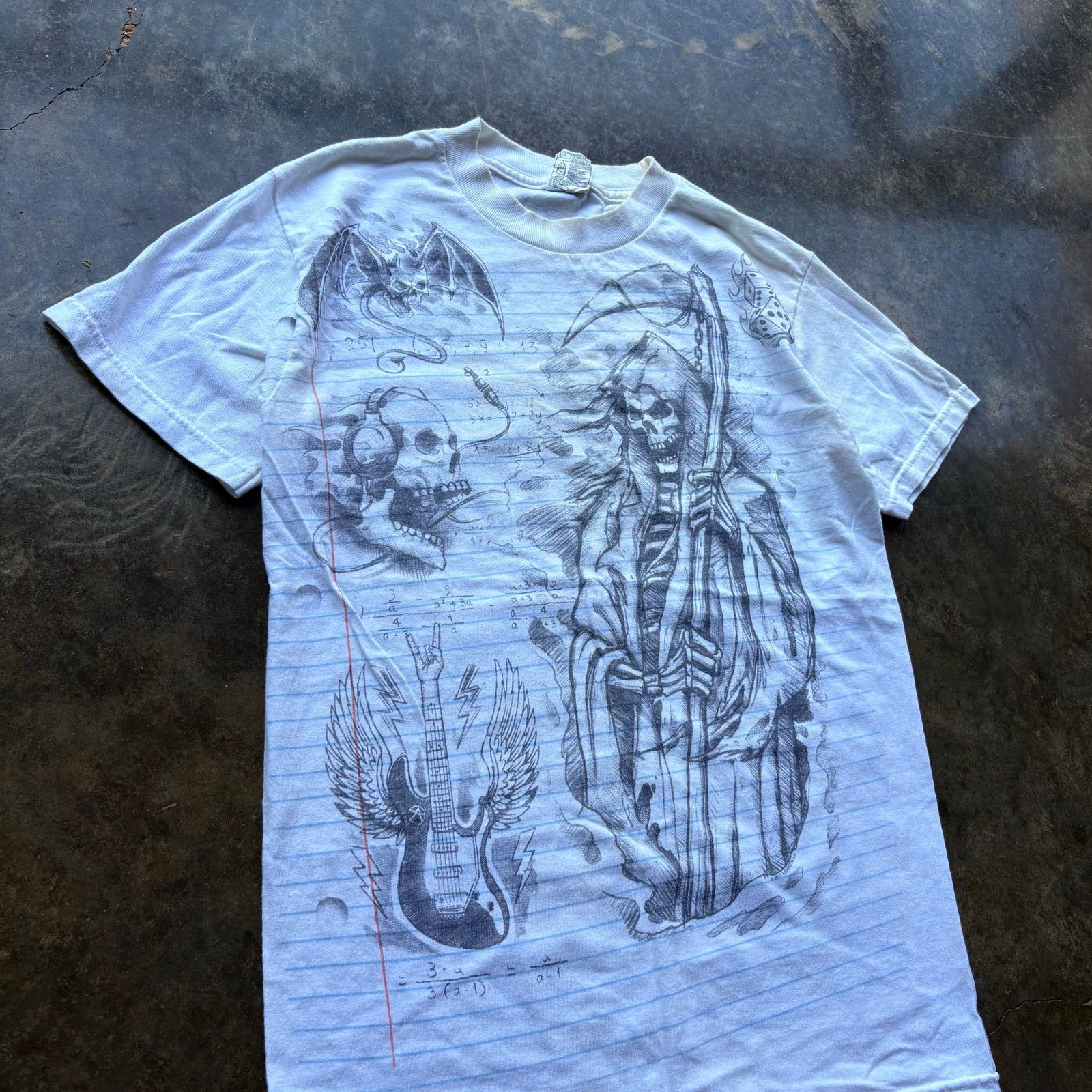Vintage Cool Vintage Y2K Grim Reaper Sketch Notebook T-shirt Size US S / EU 44-46 / 1 - 2 Thumbnail