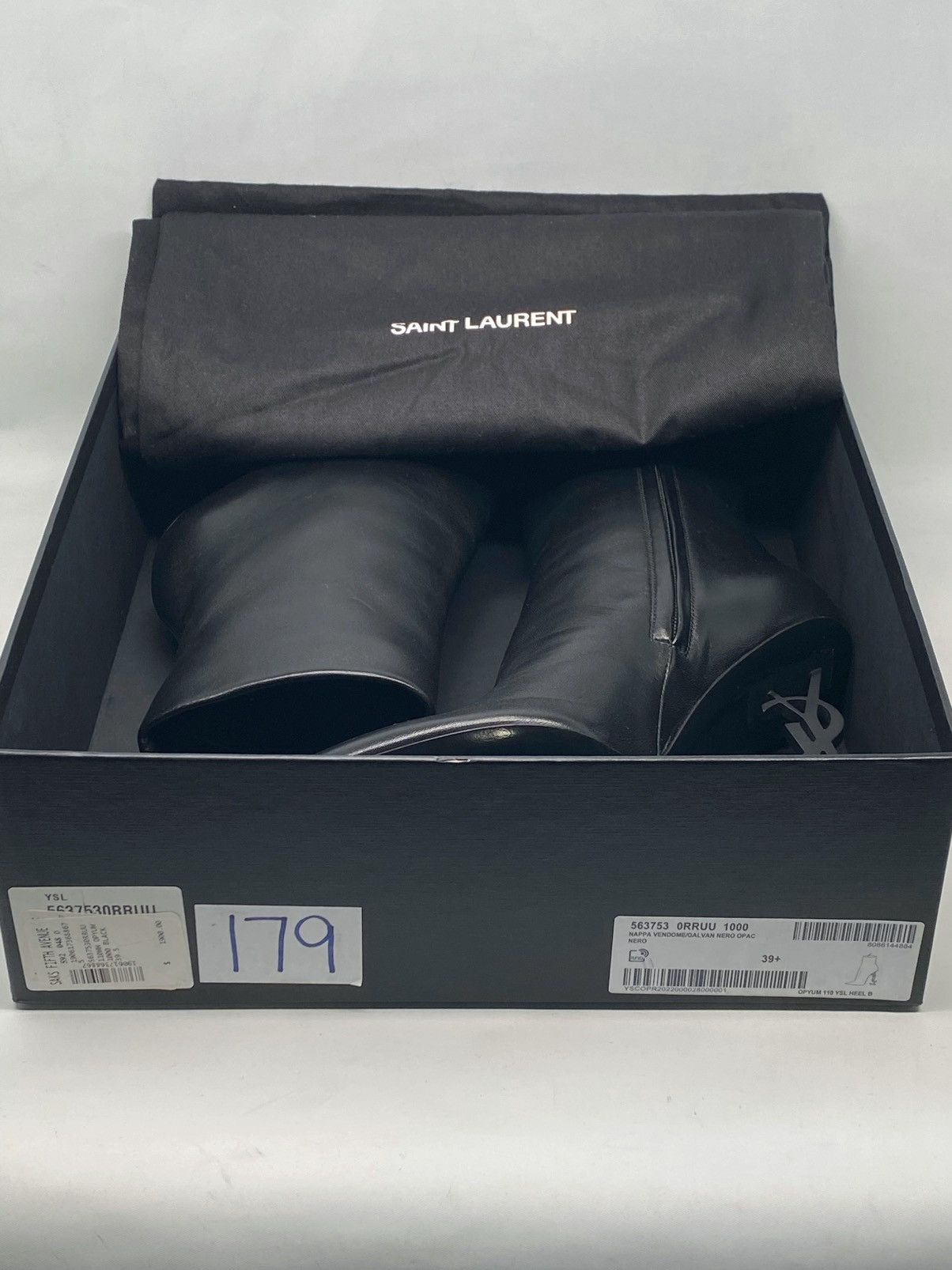 Yves Saint Laurent Saint Laurent Opyum Logo Leather Booties size 39.5 Size US 9.5 / IT 39.5 - 14 Thumbnail