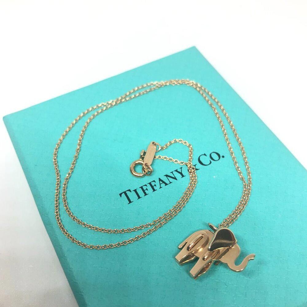 Tiffany & Co. Tiffany 18K Rose Gold Save Wild Elephant Necklace 18" Size ONE SIZE - 6 Thumbnail