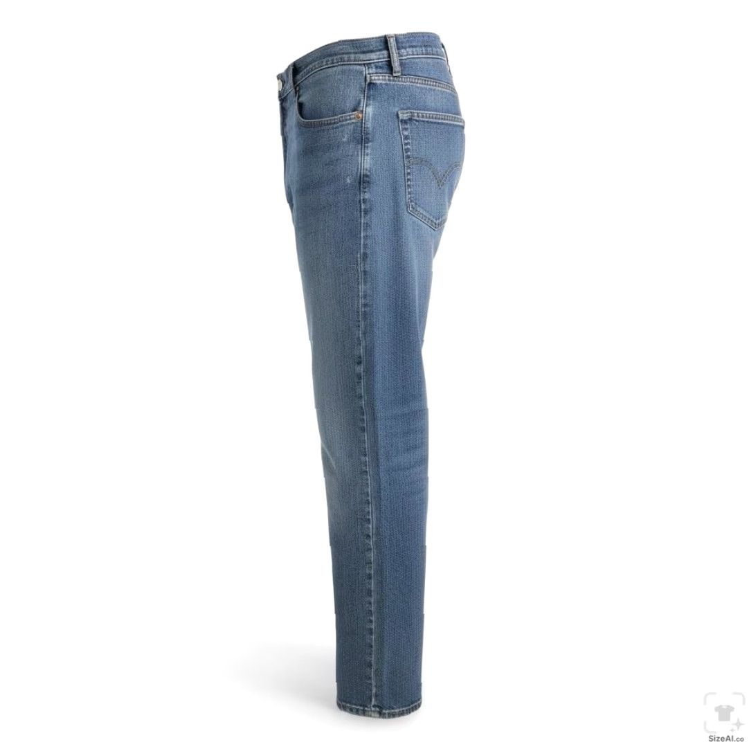 Levi's Levi's 505 Jeans Mens Regular Straight Zip Fly Light Blue 38x32 Denim Stretch logo Pockets Size US 38 / EU 54 - 3 Thumbnail