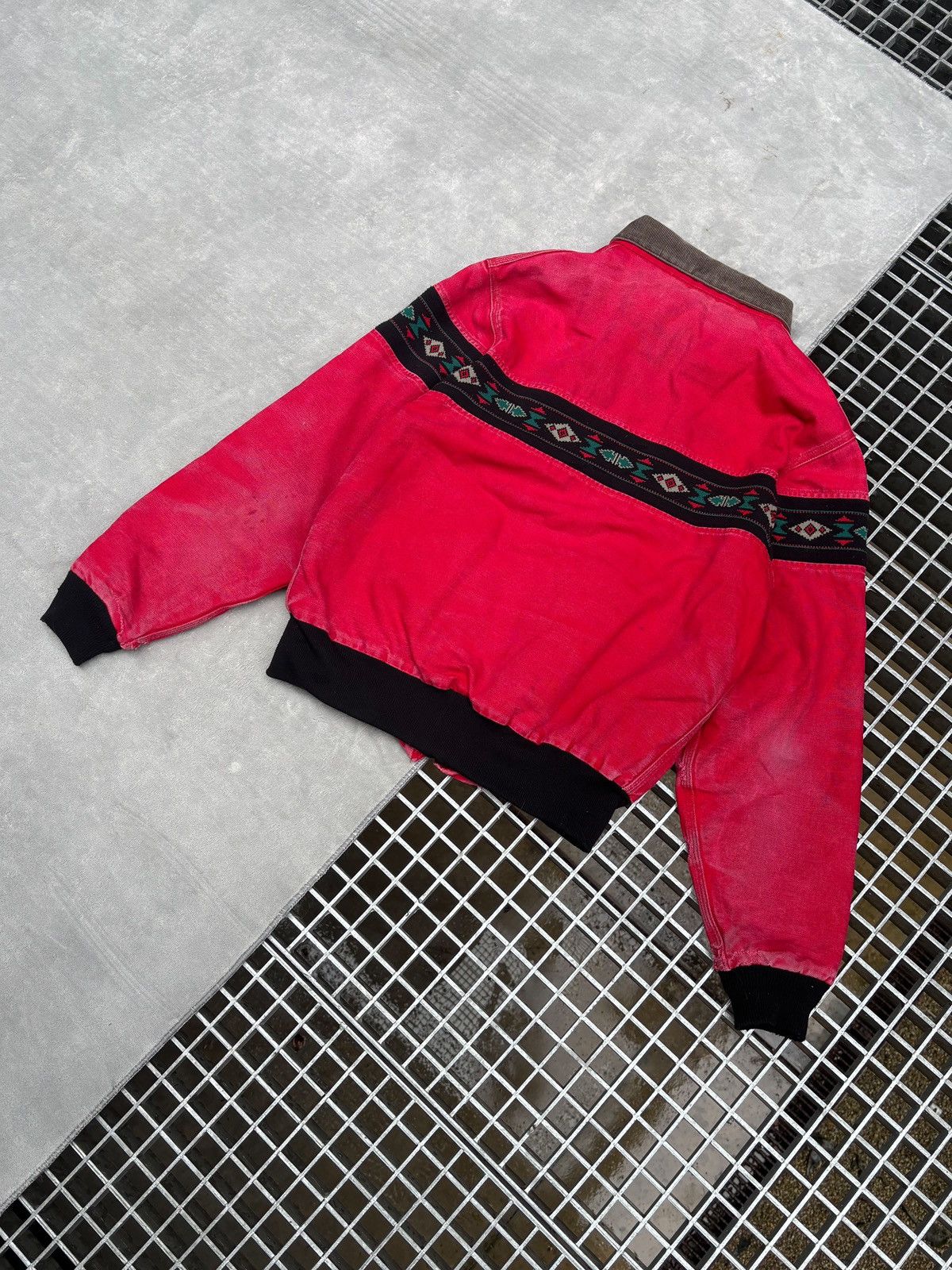 Carhartt × Vintage Carhartt J77 RED 1999 Santa Fe Aztec Southwest Jacket Size US L / EU 52-54 / 3 - 4 Thumbnail