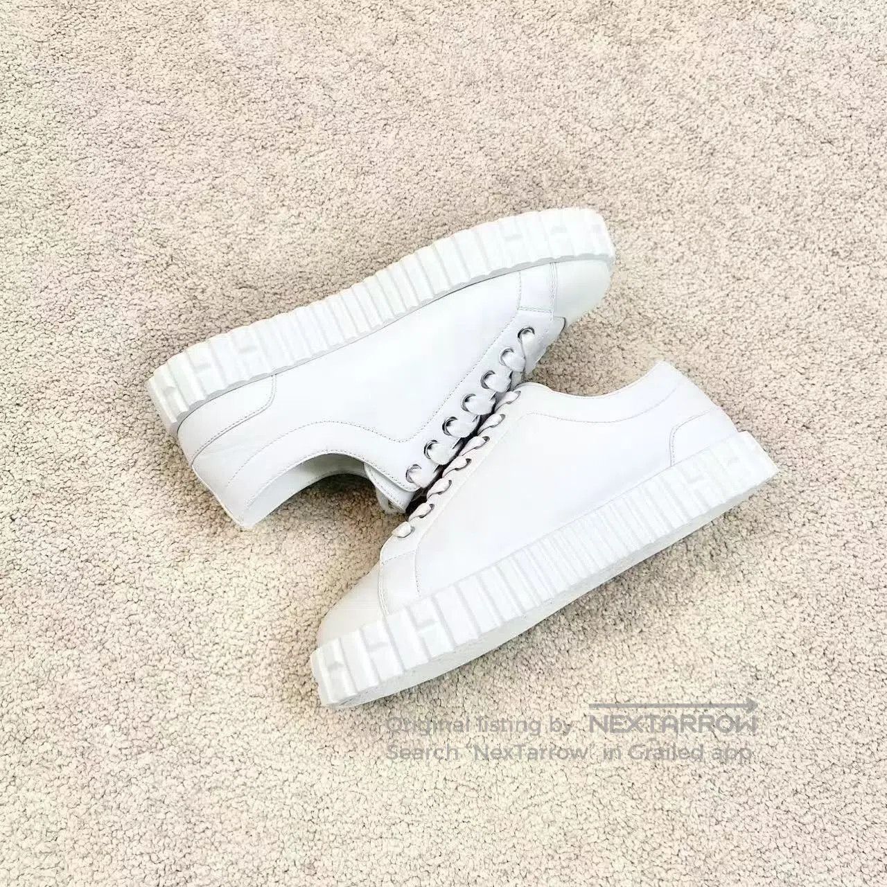 Hermes Hermes Cross white biscuit shoes| Size US 4.5 / IT 34.5 - 3 Thumbnail