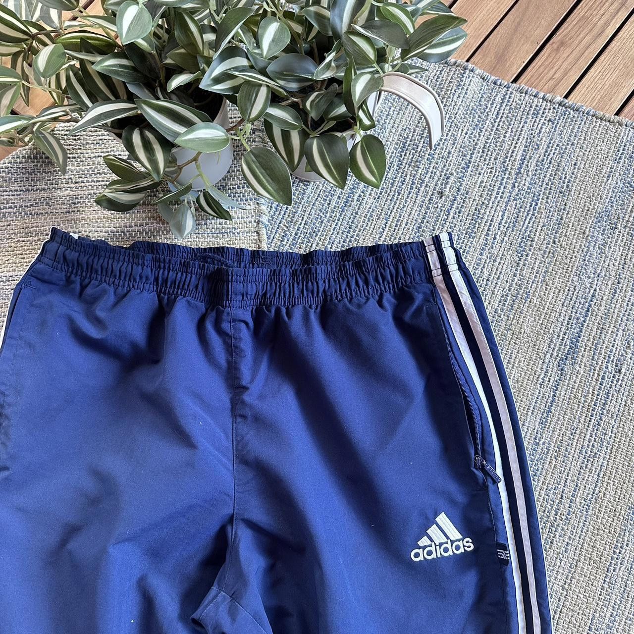 Adidas Vintage Y2K Adidas Three Stripes Baggy Nylon Track Pants Size US 32 / EU 48 - 3 Thumbnail
