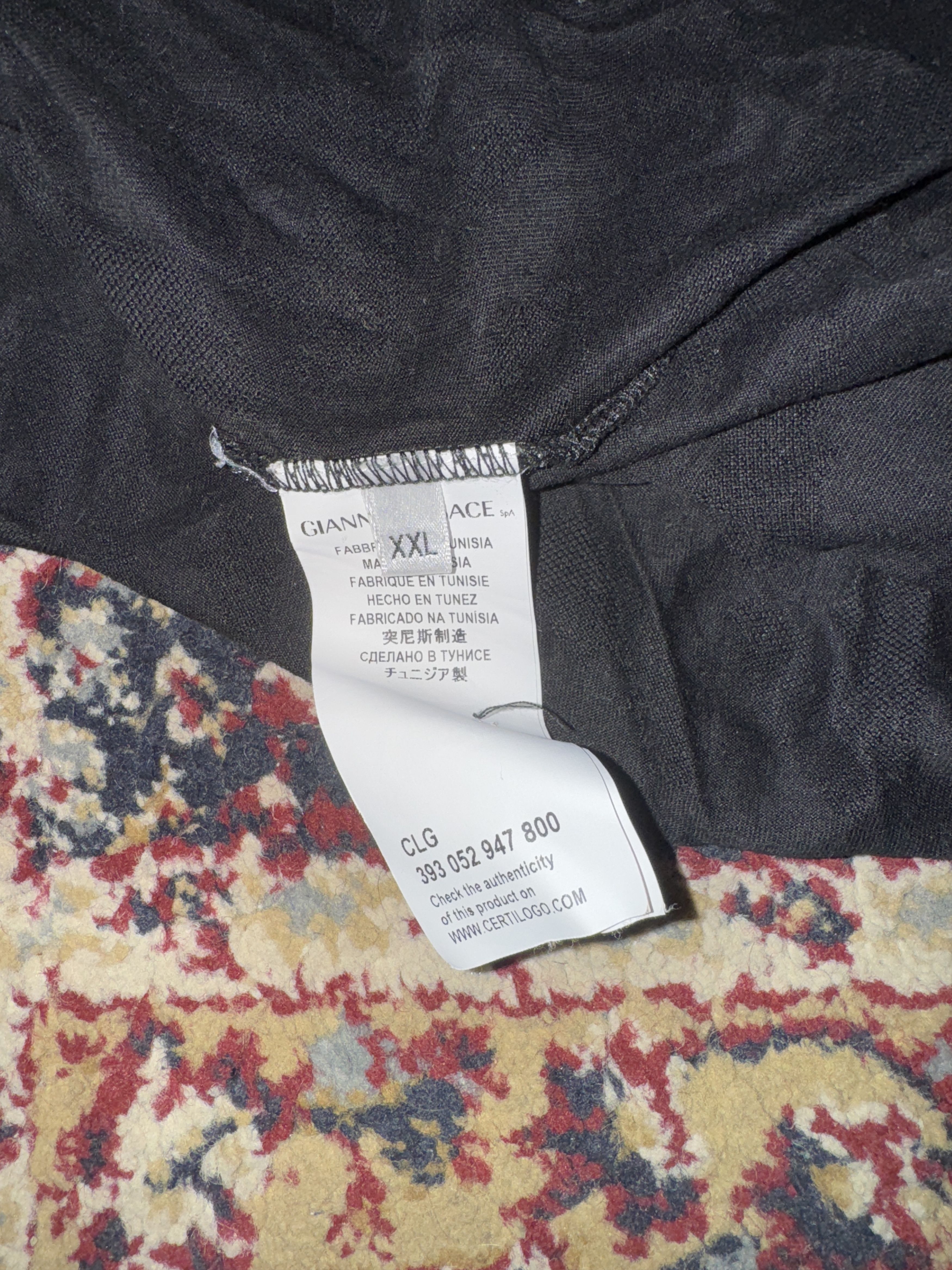 Versace Black on Black cheetah print Versace Polo shirt Size US M / EU 48-50 / 2 - 6 Thumbnail