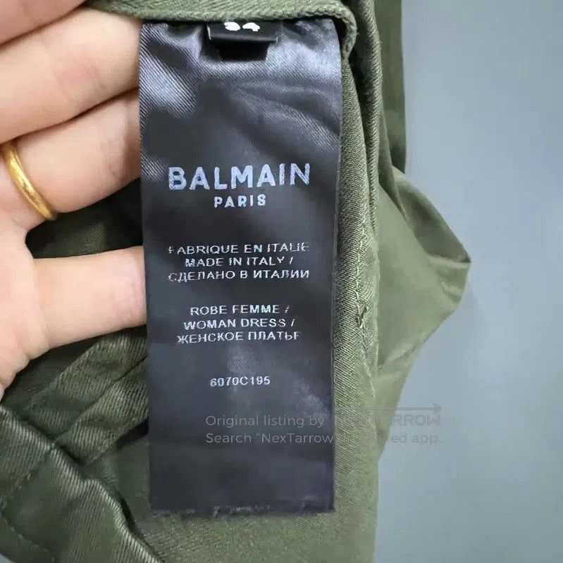 Balmain Balmain Green Cotton Summer Dress . Size XXS / US 00 / IT 34 - 4 Thumbnail