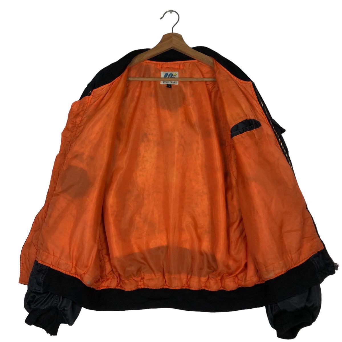 Japanese Brand 🔥Riot Riot Vintage Nylon Bomber Jacket World Island Size US L / EU 52-54 / 3 - 11 Thumbnail