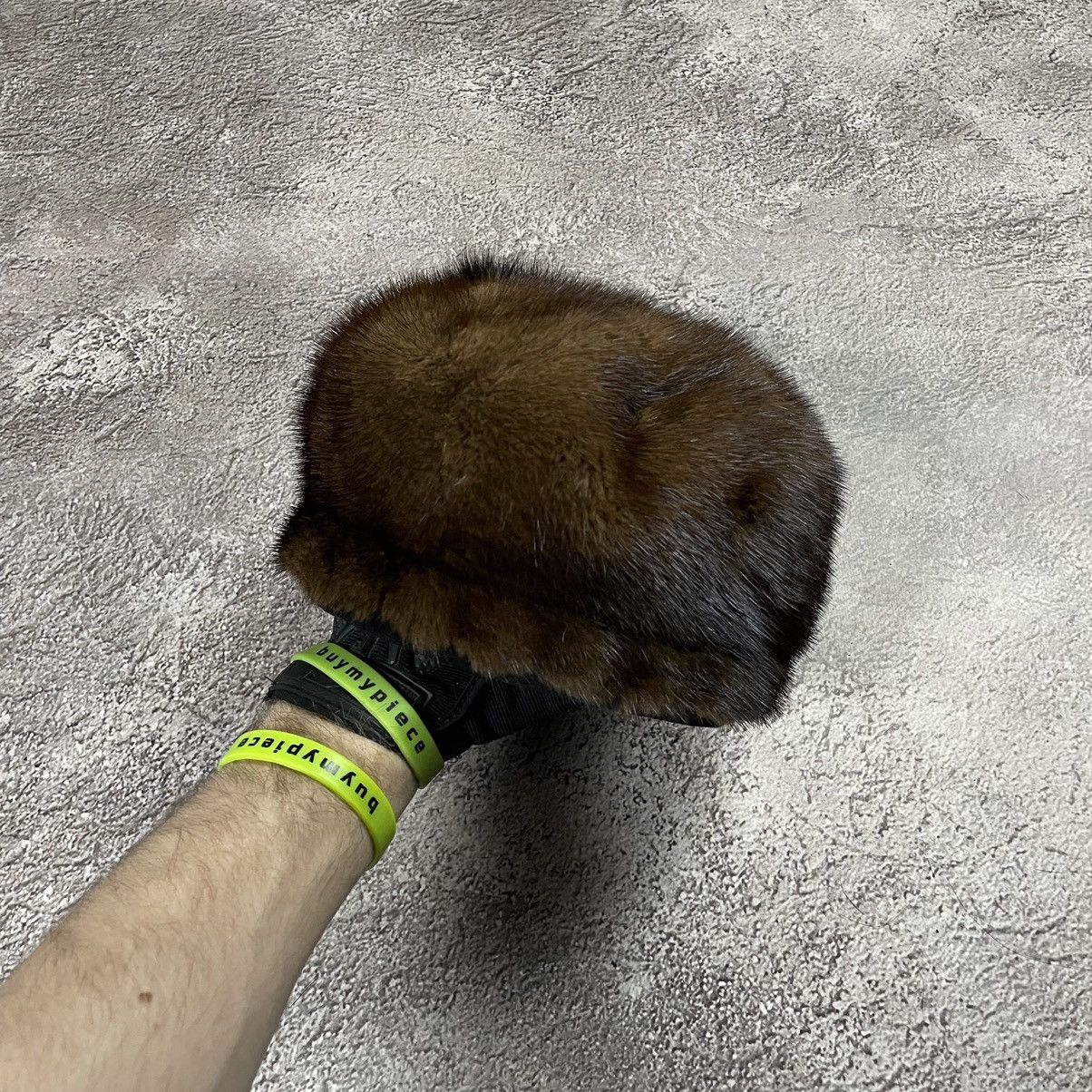 Vintage Vintage 90s Mohair Faux Fur Beanie Ushanka Hat Brown Punk OS Size ONE SIZE - 1 Thumbnail