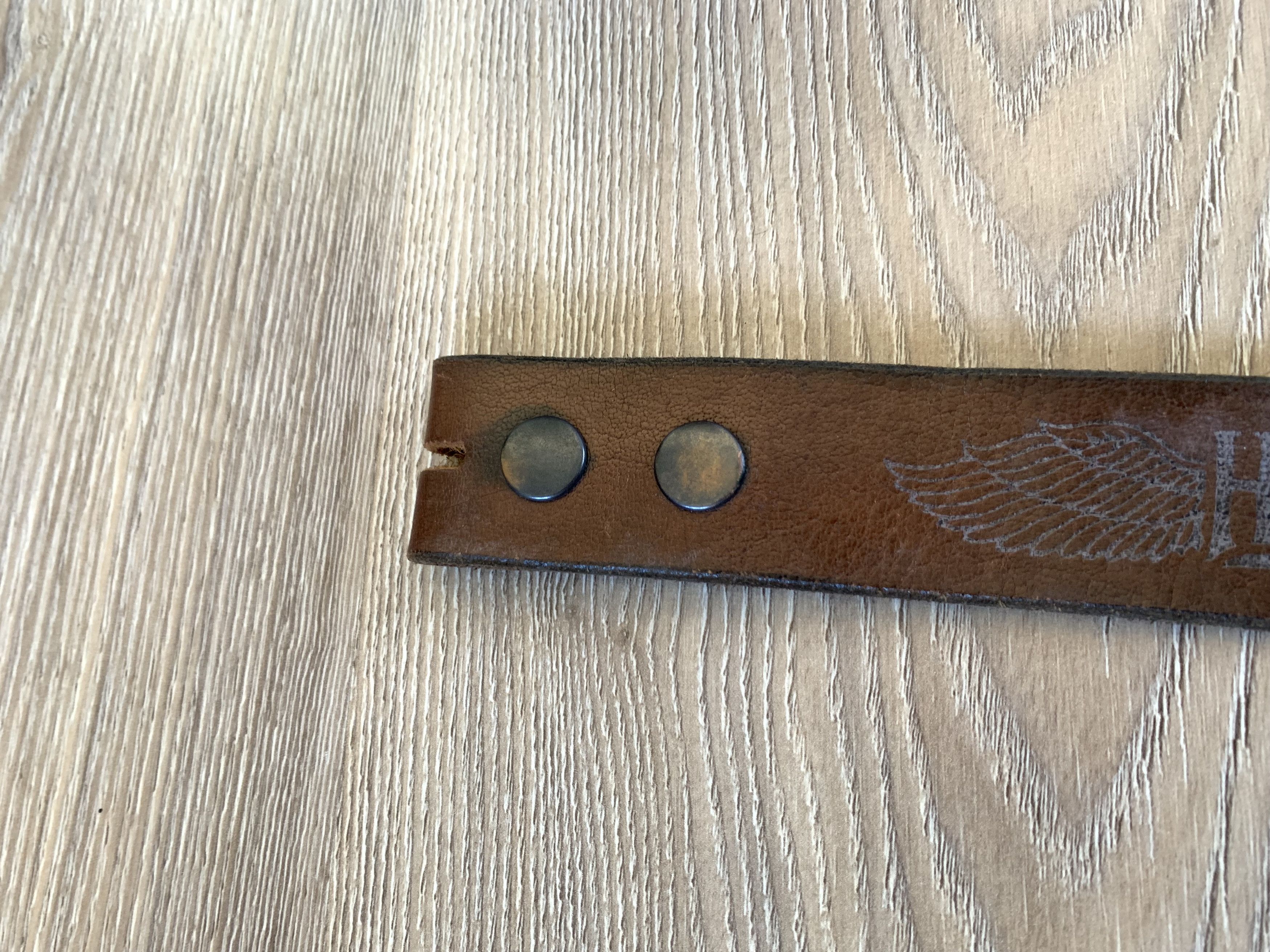 Harley Davidson Harley Davidson Brown Leather Belt Without Buckle Size ONE SIZE - 3 Thumbnail