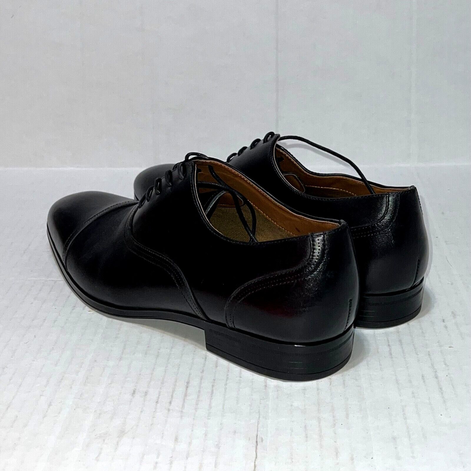 Aldo Aldo Black Leather Cap Toe Lace Dress Oxfords Men's 44 / 11 Size US 11 / EU 44 - 6 Thumbnail