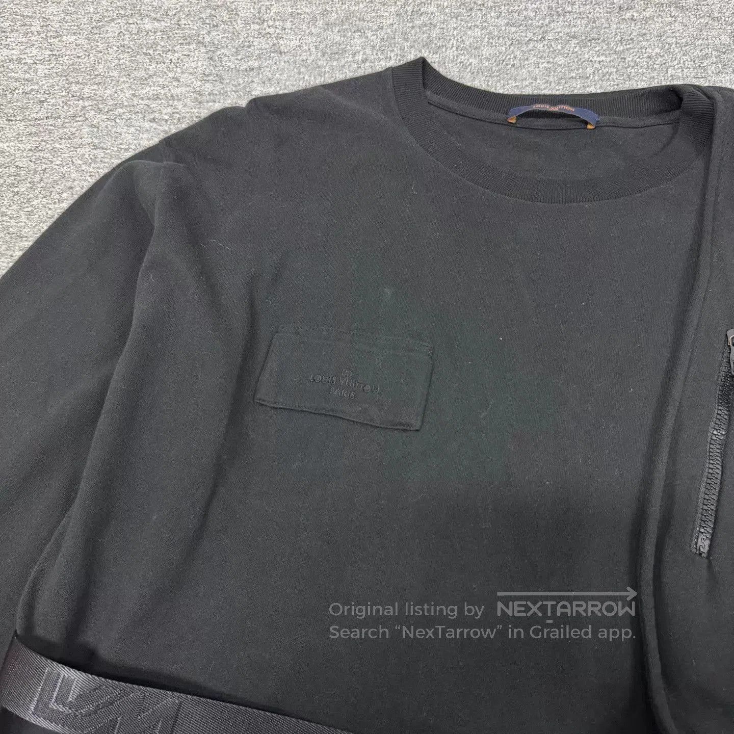 Louis Vuitton Black Long Sleeve Sweatshirt with Chest Pocket. Size US XL / EU 56 / 4 - 1 Thumbnail
