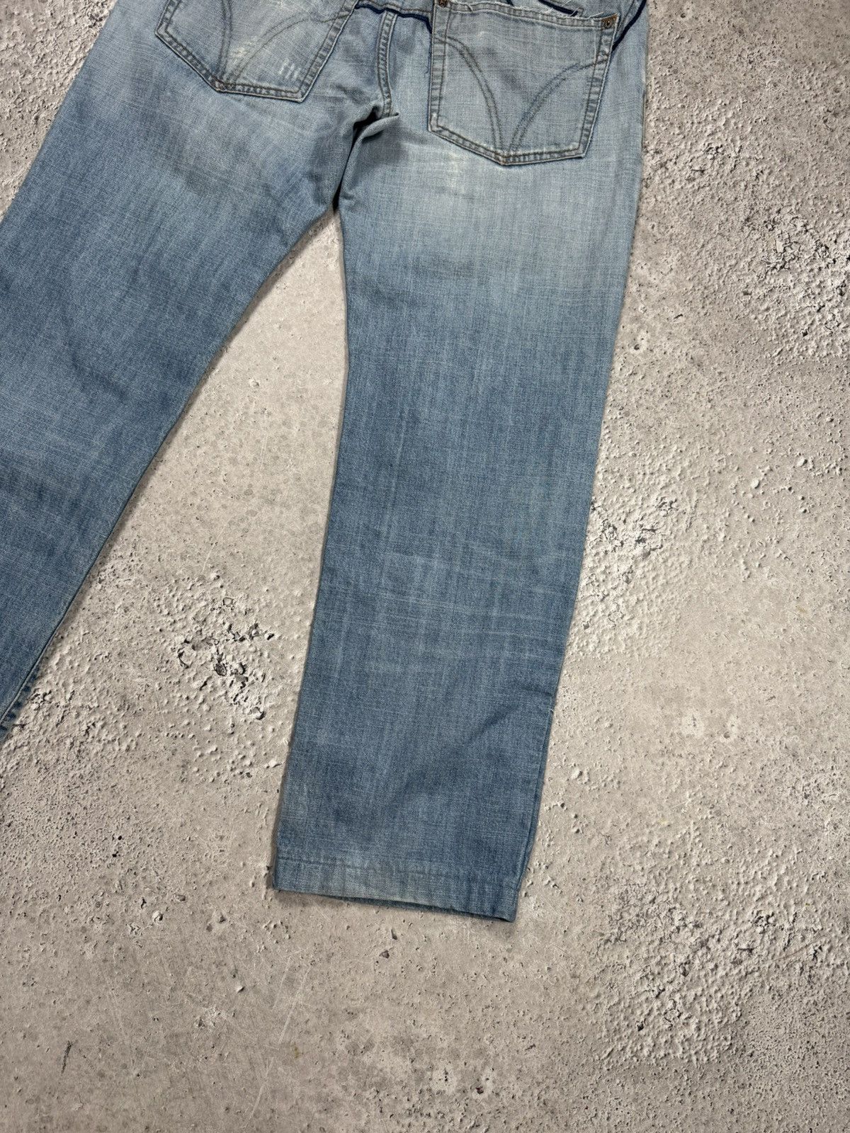 Dolce & Gabbana Dolce Gabbana D&G Big Logo Distressed Denim Jeans Y2K Pants Size US 33 - 2 Thumbnail