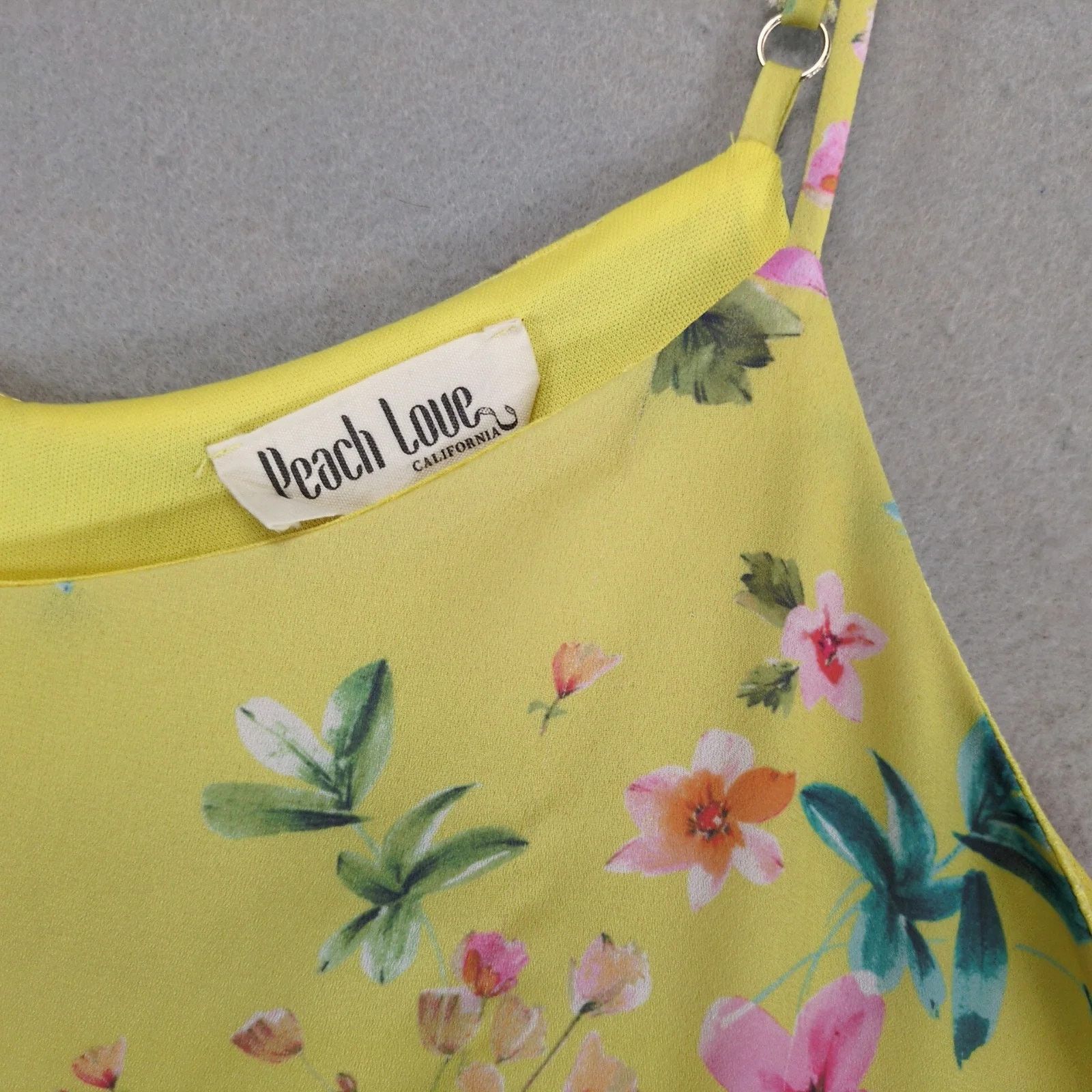 Other Peach Love California Yellow Floral Camisole Top Cami Tank S Size S / US 4 / IT 40 - 3 Thumbnail