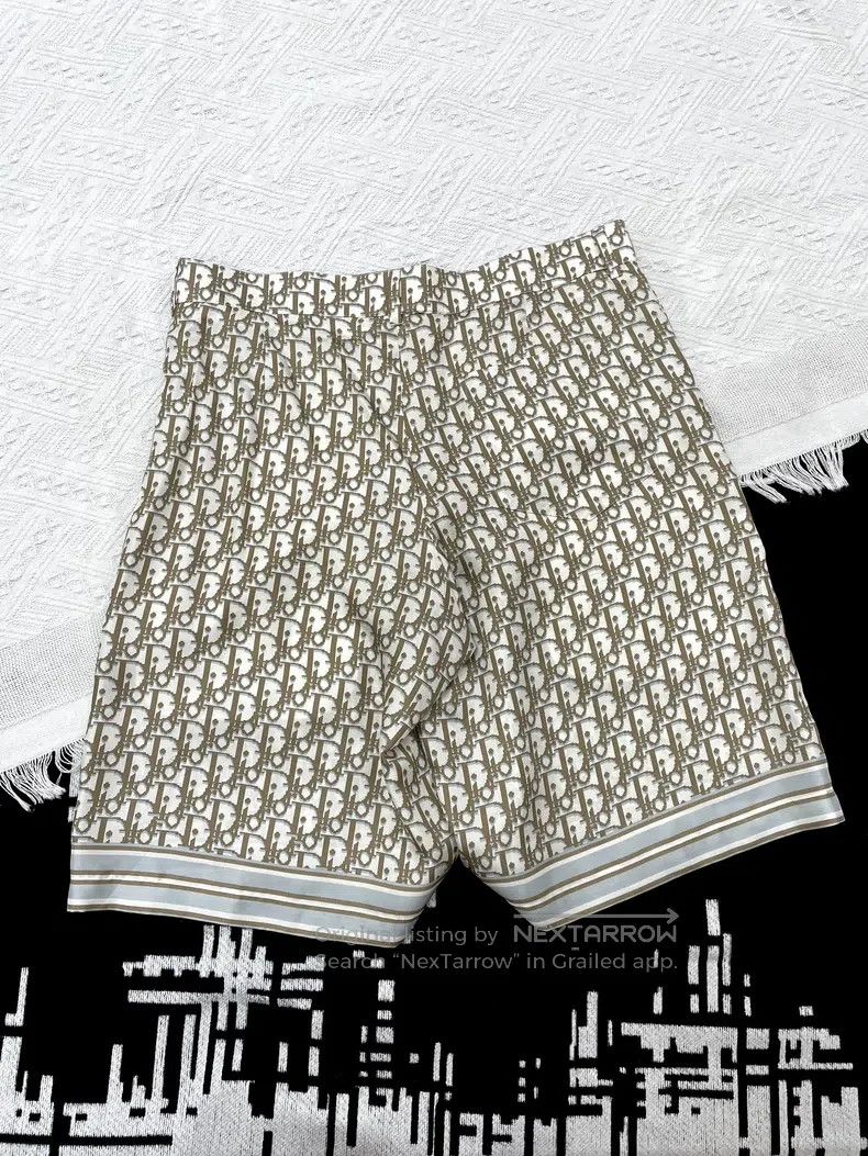 Dior Dior Old flower full logo silk shorts Size US 30 / EU 46 - 3 Thumbnail