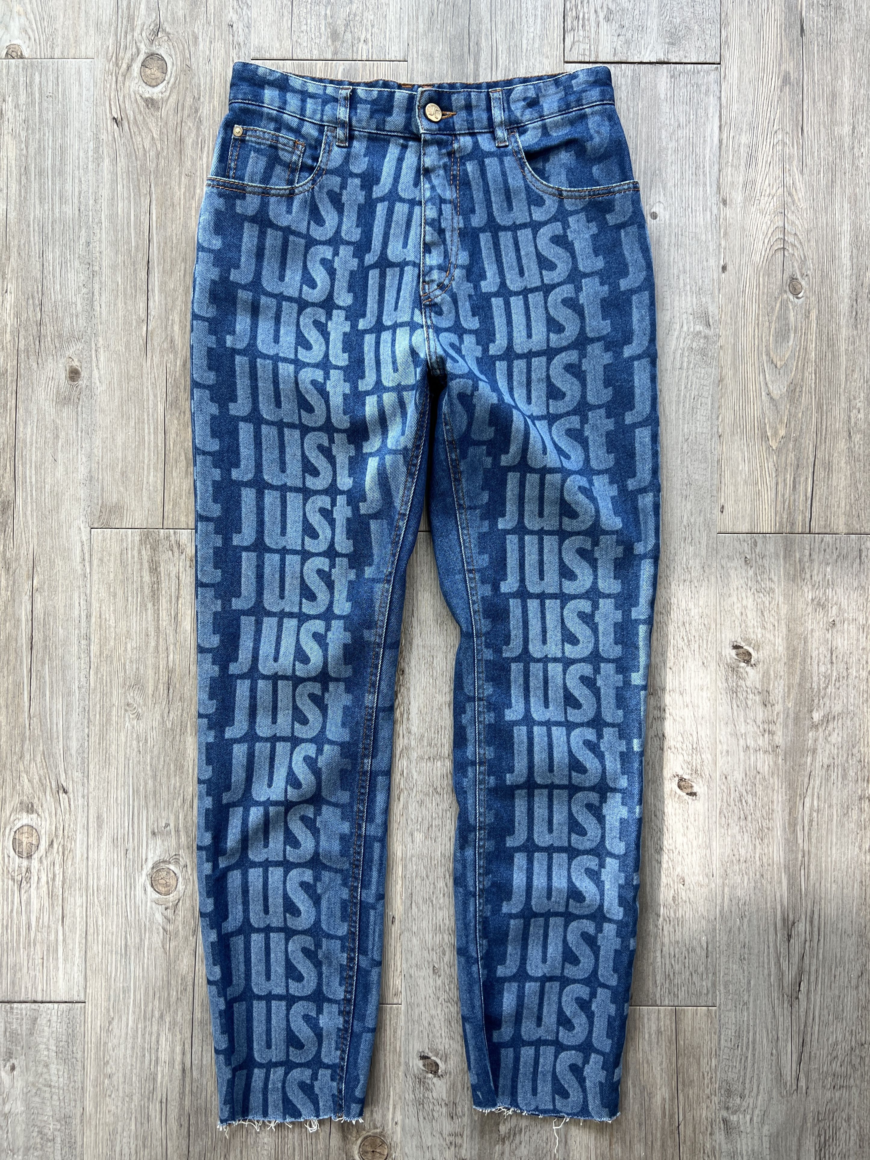 Just Cavalli Just Cavalli Spell Out Laser Jeans Size 28" / US 6 / IT 42 - 1 Thumbnail