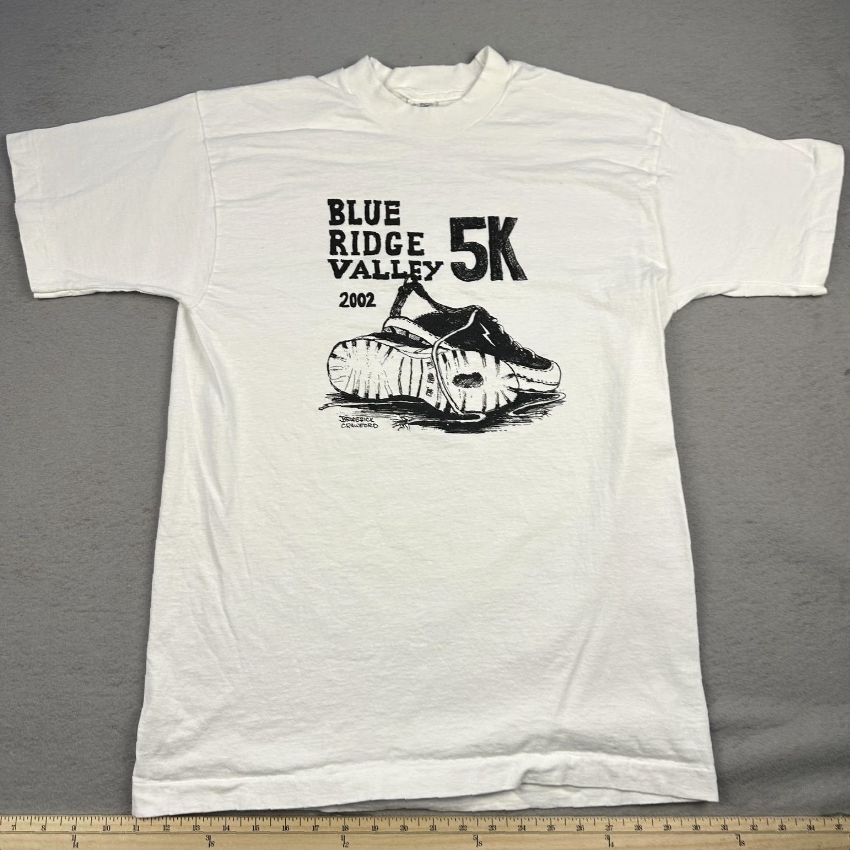 Fruit Of The Loom VINTAGE Fruit of the Loom White T-Shirt Mens Large 2000s Blue Ridge Valley 5K Shirt Graphic Print"} Size US L / EU 52-54 / 3 - 2 Thumbnail