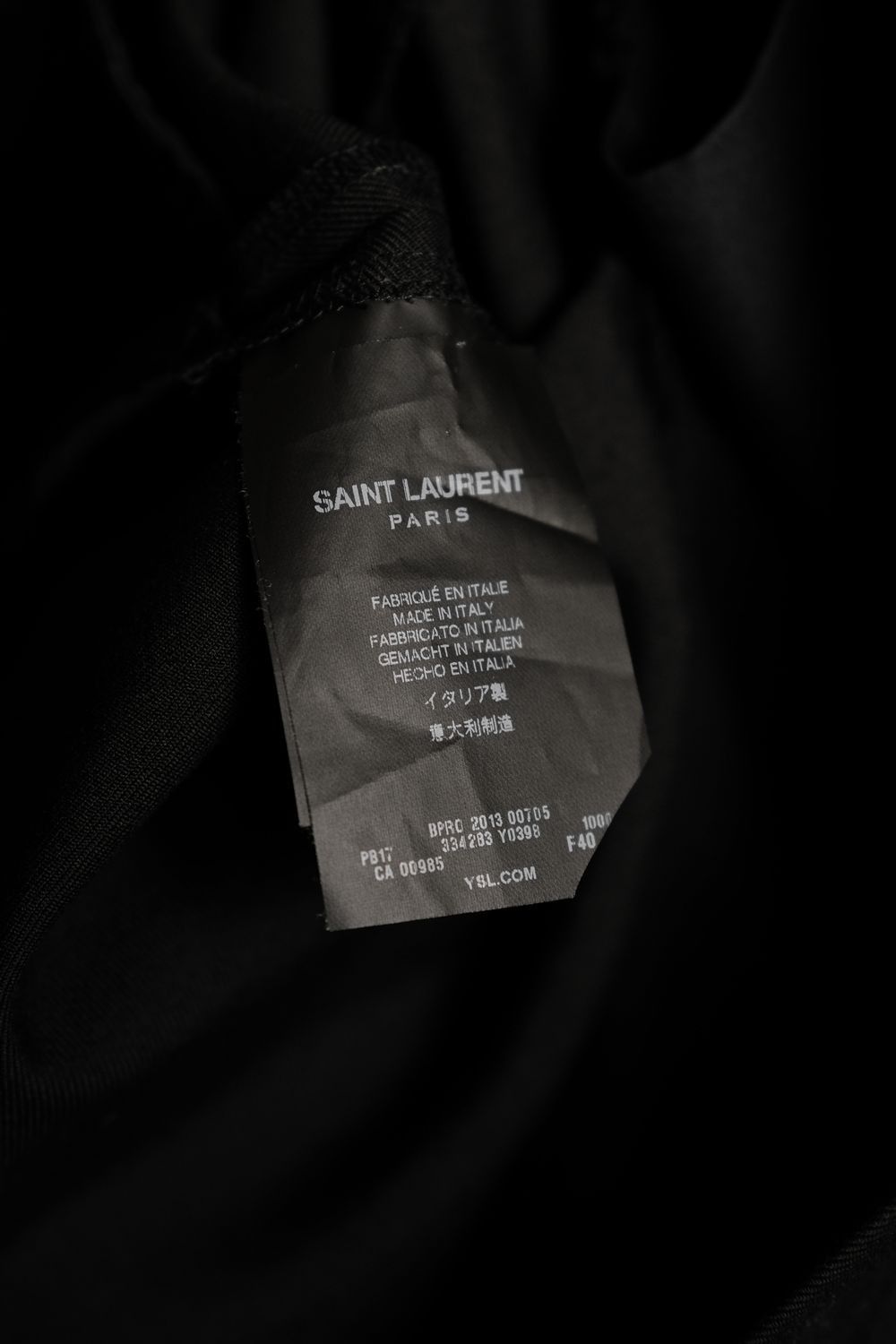 Saint Laurent Paris SAINT LAURENT by Hedi Slimane 2013 Wool Tapered Slacks Size 34R - 6 Thumbnail