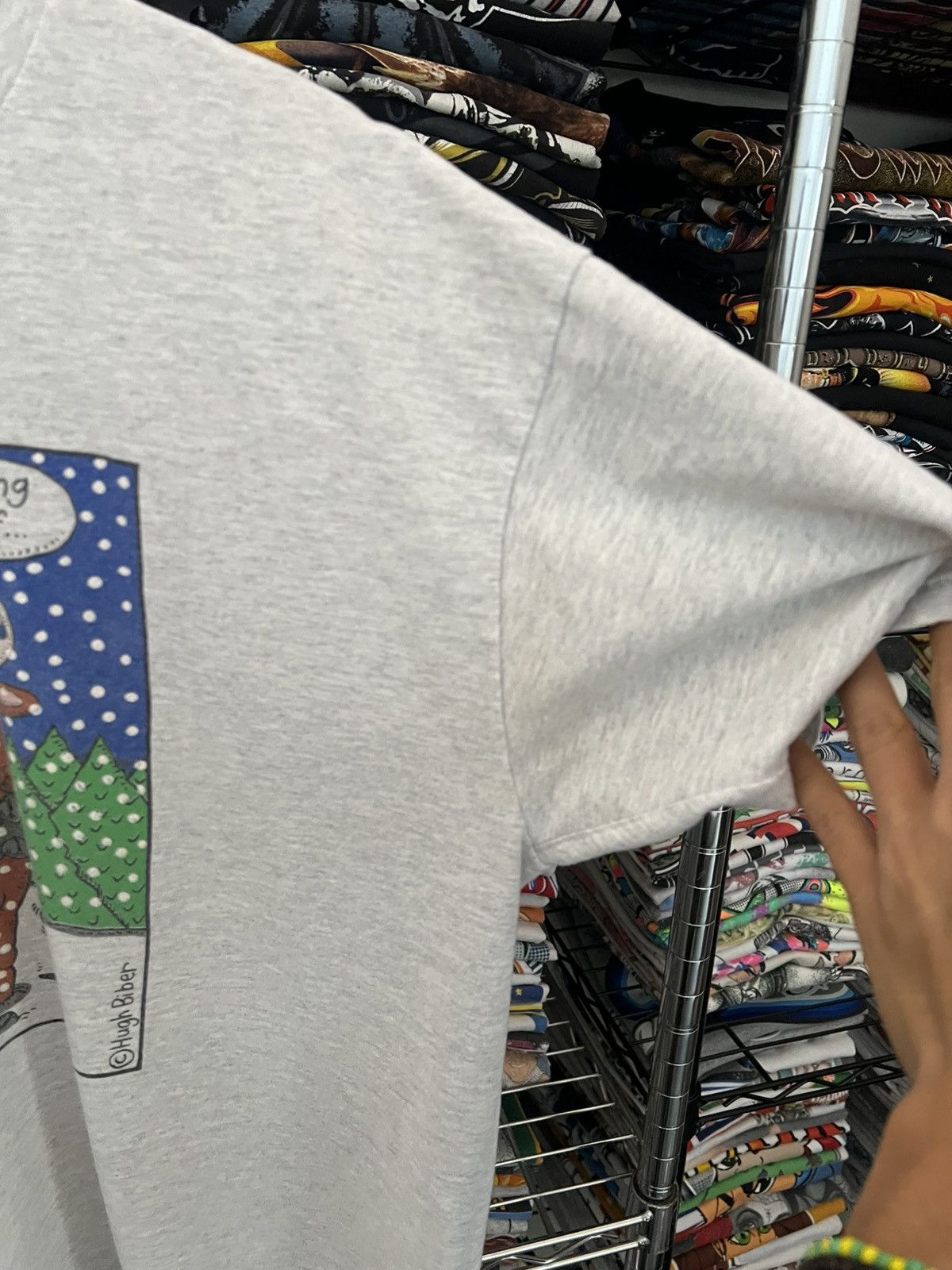 Lee 90s I’m freezing my bells off Hugh Biber Christmas Art Tee Size US XL / EU 56 / 4 - 6 Thumbnail