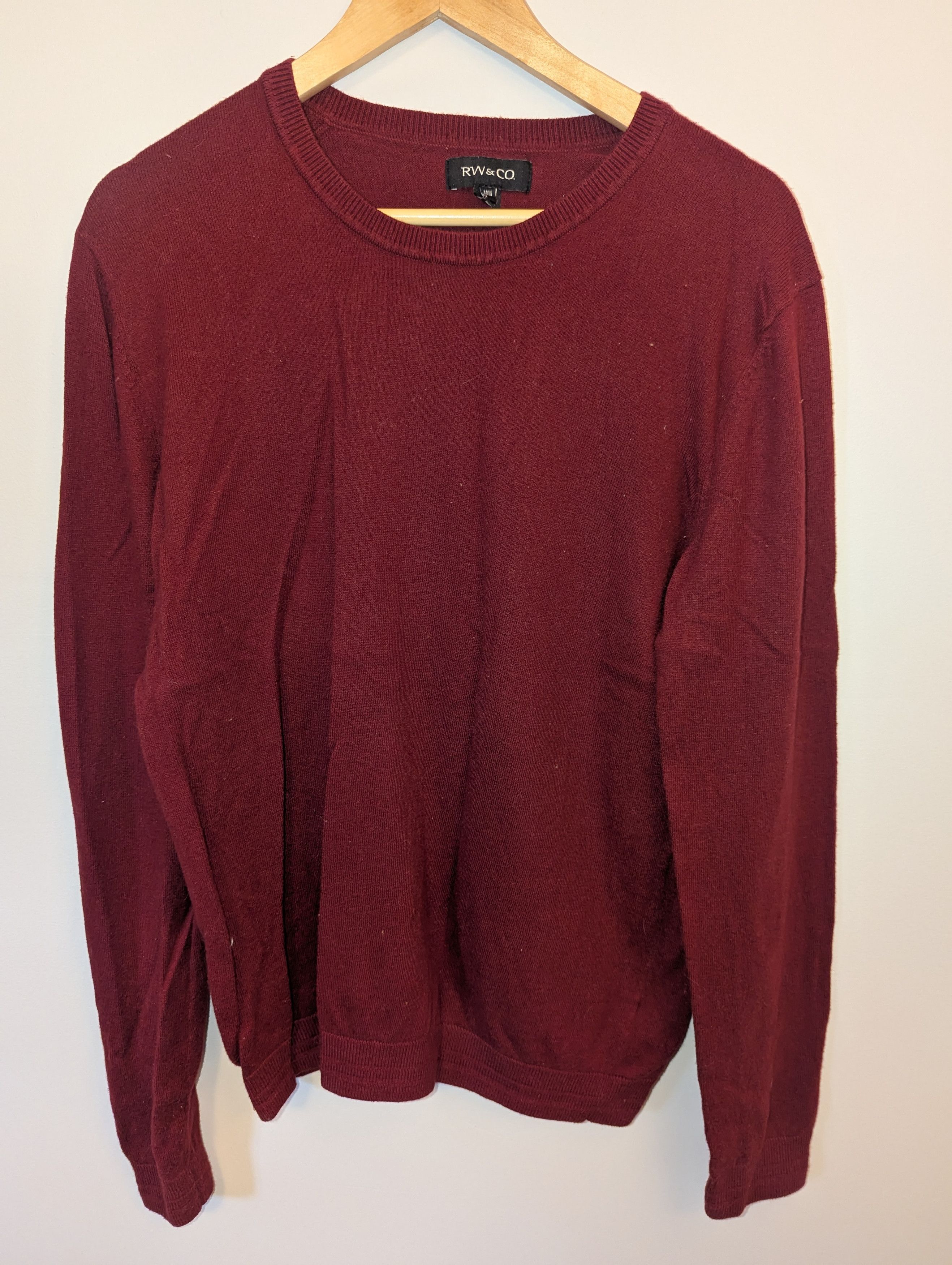 RW&CO. Men's Red Sweater Size US M / EU 48-50 / 2 - 1 Thumbnail