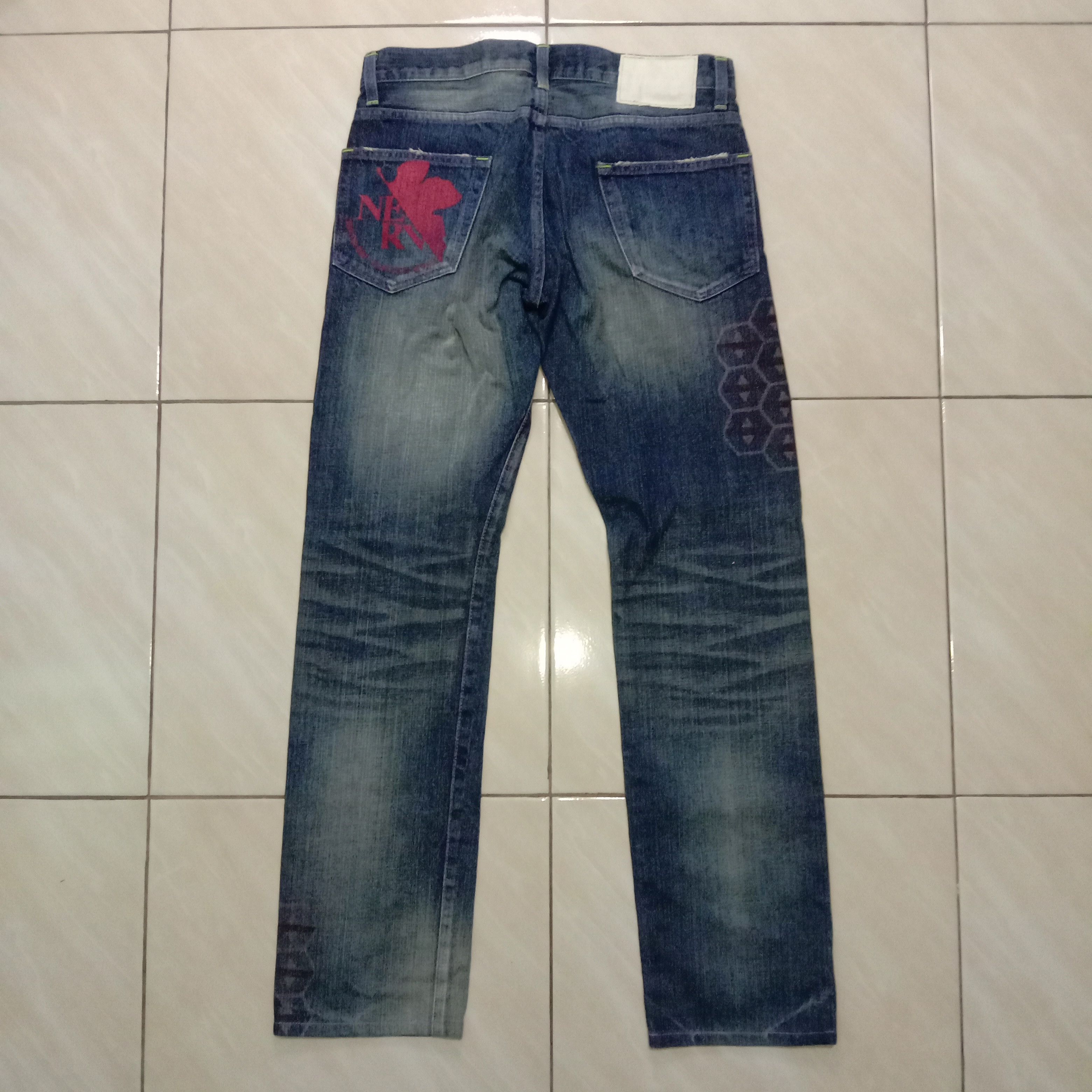 Anime × Cartoon Network × Japanese Brand Jeans Neon Genesis Evangelion Cospa Anime Manga Rare Vintage Size US 30 / EU 46 - 4 Thumbnail