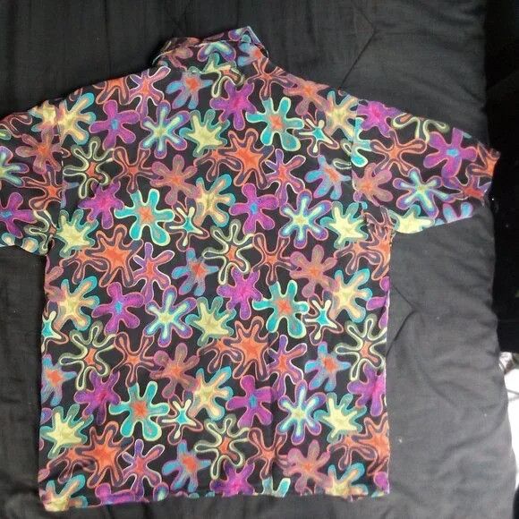 Other Vintage Abstract Geometric Amoeba Silk Button Shirt Size S / US 4 / IT 40 - 4 Thumbnail