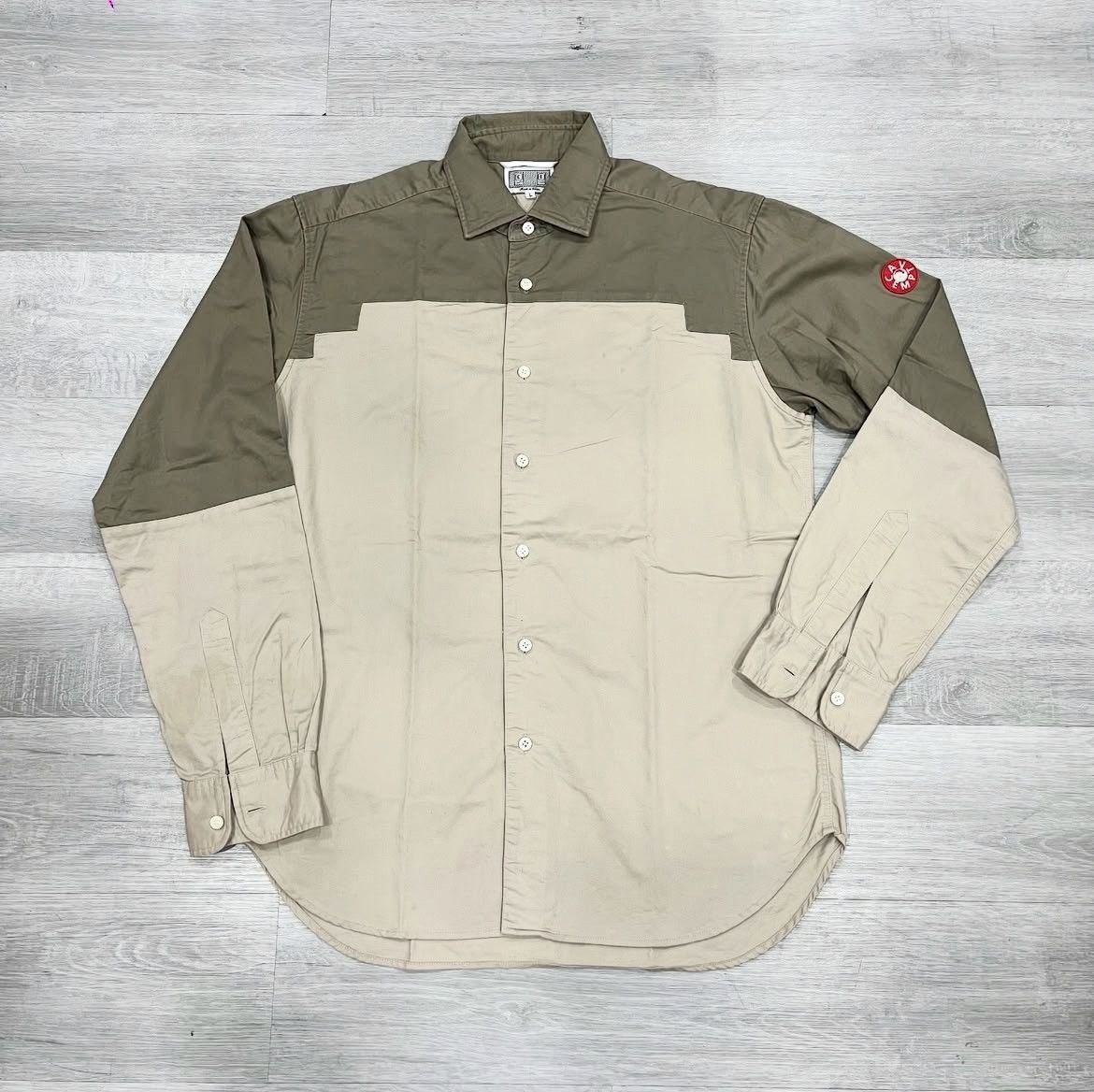 Cav Empt 🇯🇵 Cav Empt Brick Block Shirt Button Up Beige/Green Army Size US L / EU 52-54 / 3 - 1 Thumbnail
