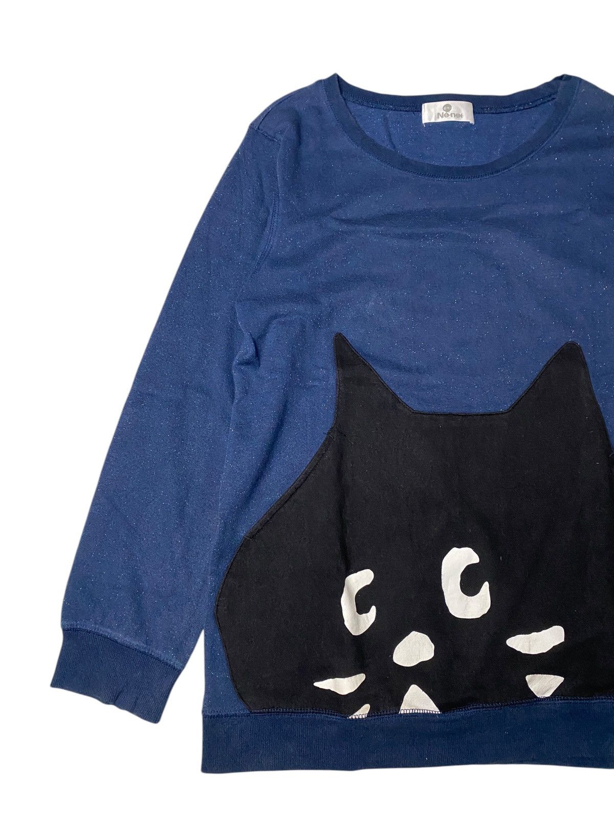 Ne-Net 2000's Ne net Cat Glittery Sweatshirt Size US M / EU 48-50 / 2 - 4 Thumbnail