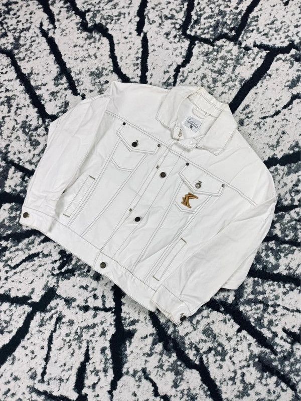 Karl Kani Karl Kani white denim jacket with logo XS boxy Size US XS / EU 42 / 0 - 2 Thumbnail