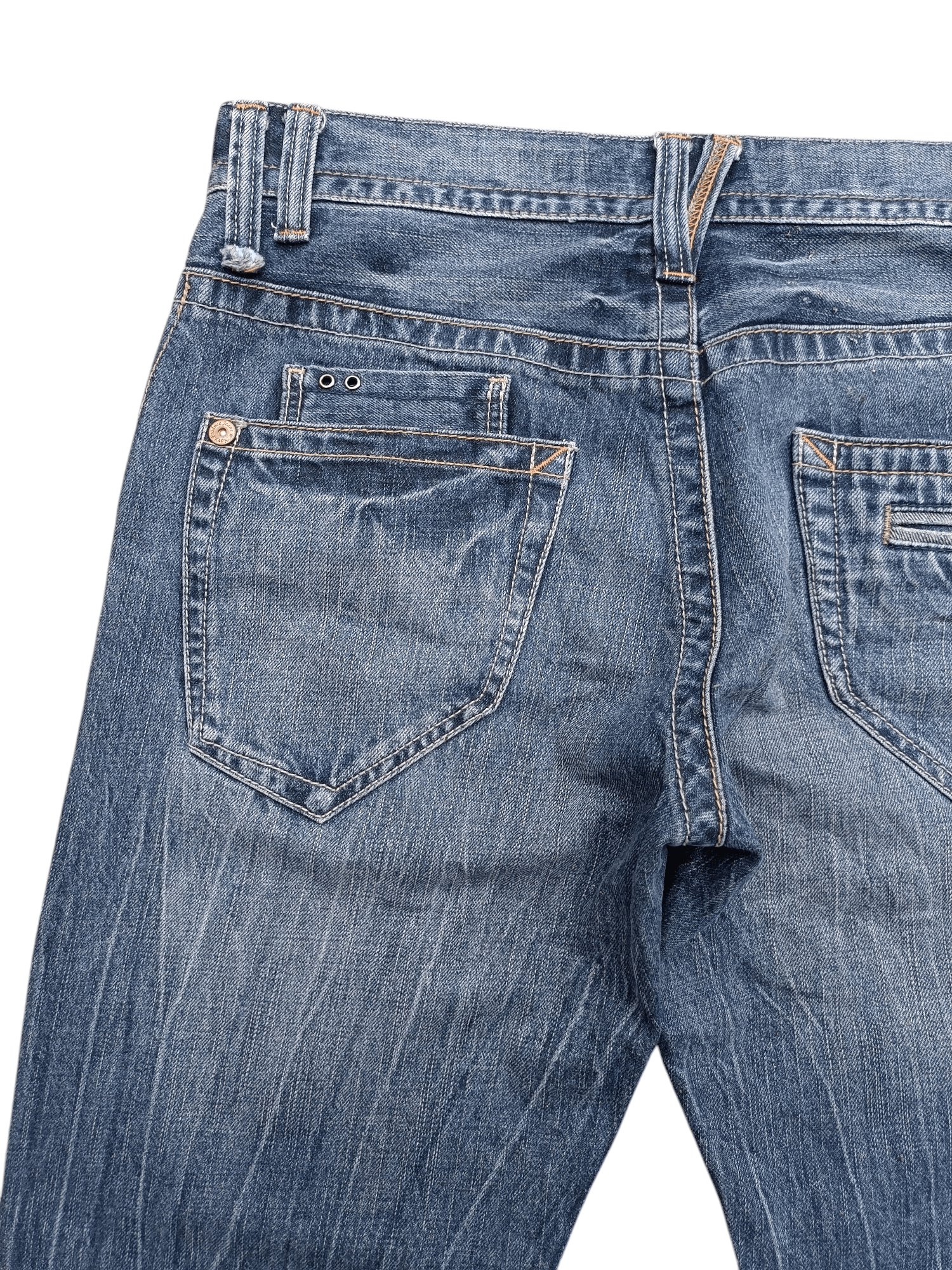 Japanese Brand Japanese Brand NavyProduce Whiskers Jeans Denim Size US 31 - 7 Thumbnail