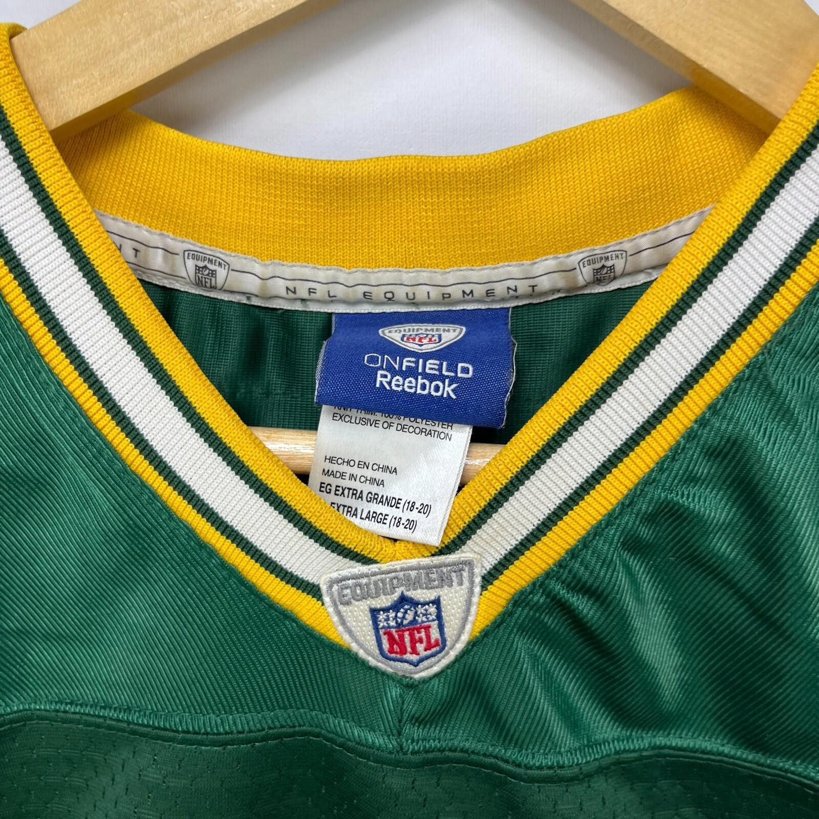 Reebok Vintage Green Bay Packers NFL Jersey Aaron Rogers Youth XL Size ONE SIZE - 9 Thumbnail