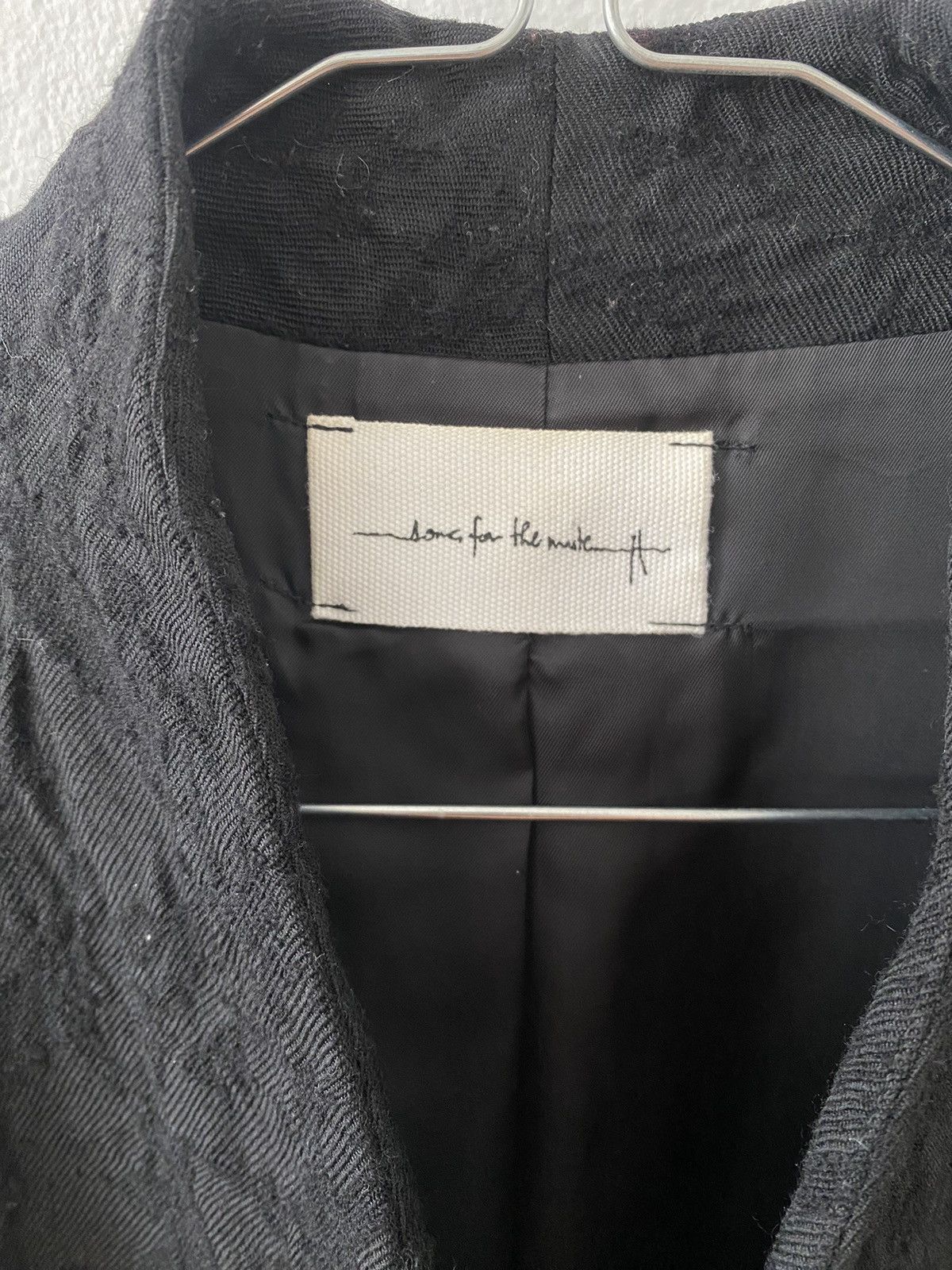 Song For The Mute Pin Square Textured Blazer Size 46S - 3 Thumbnail