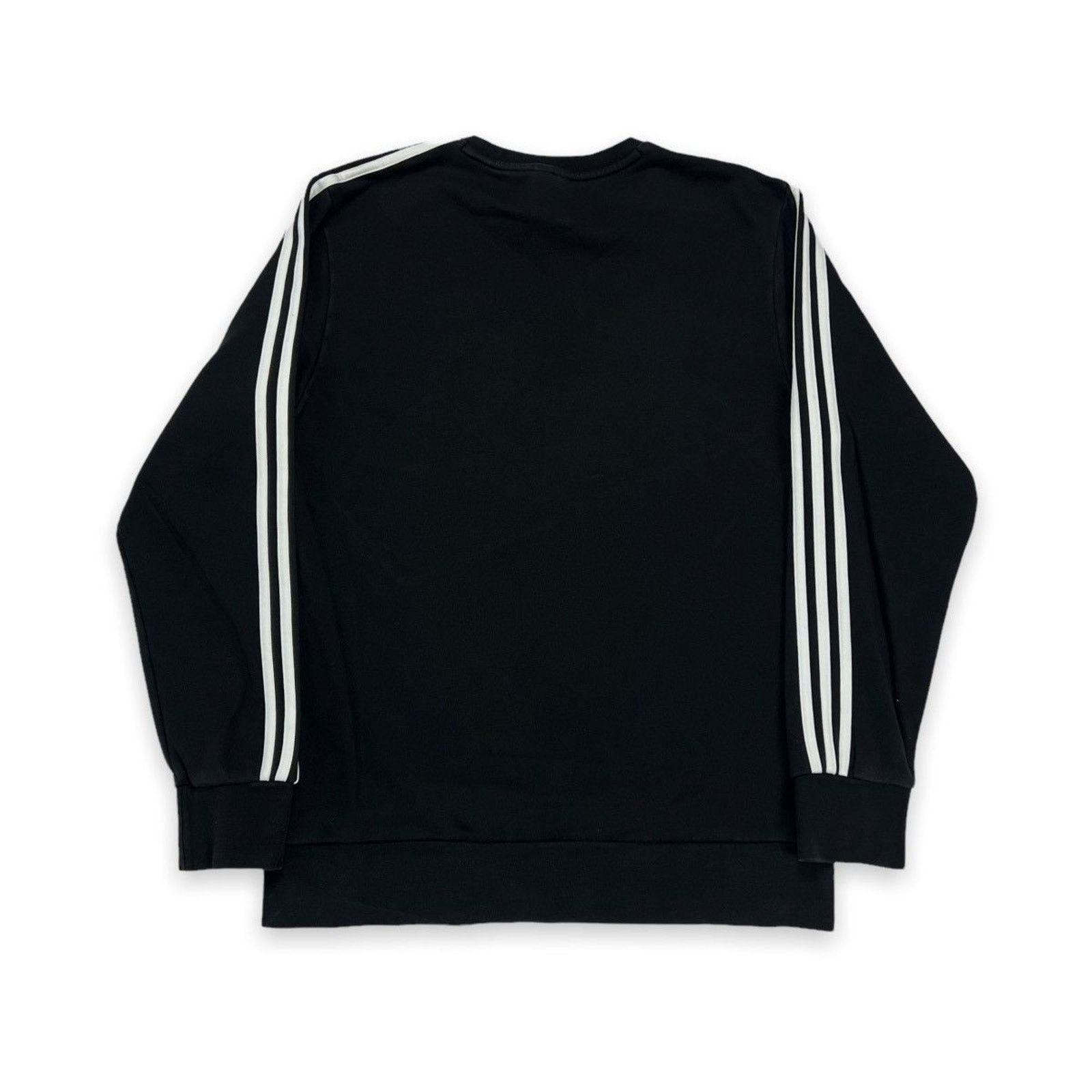 Adidas × Vintage Adidas Essentials Sweatshirt Large Stripe Spell Out Pullover Size US L / EU 52-54 / 3 - 4 Thumbnail