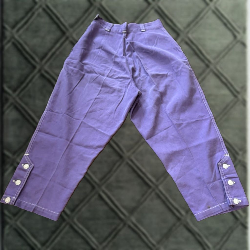 Denime Ranch Maid Denim 1950s Side ZIP Pants Women’s 24x19 Clam Digger 26 in. Regular Inseam 22” Vintage Mens/ Womens? Size 26" / US 2 / IT 38 - 1 Thumbnail